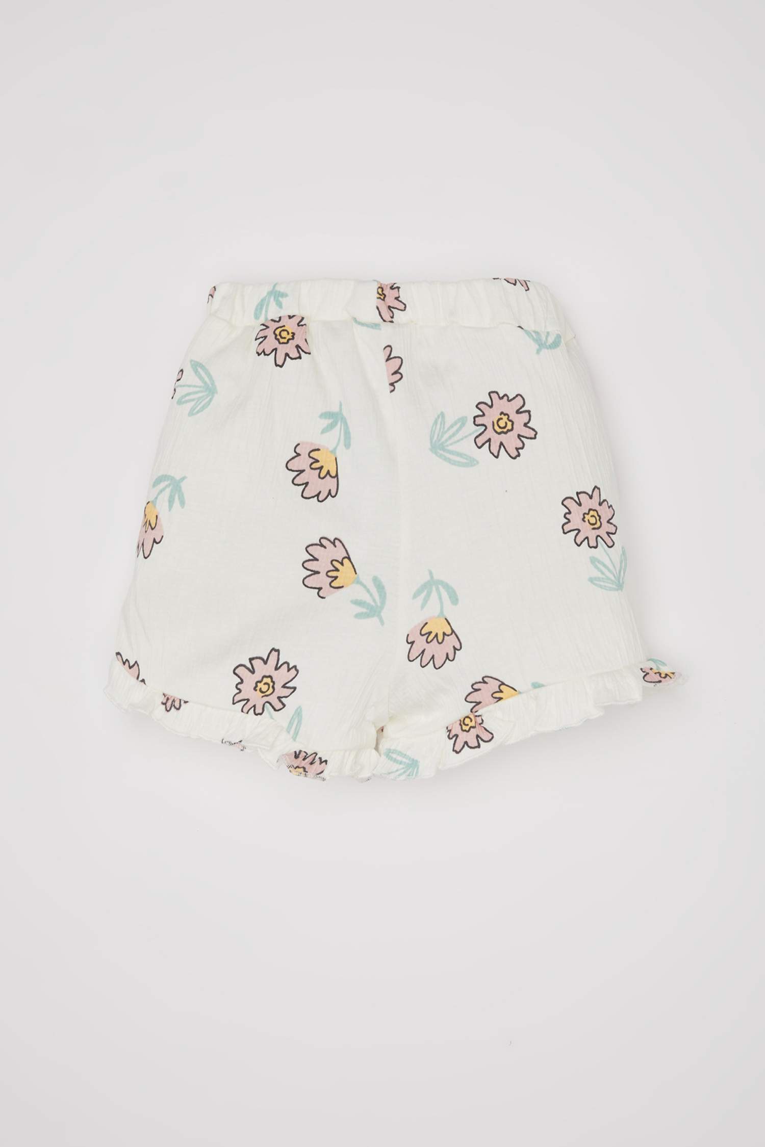 Kız Bebek Çiçekli Şort Etek