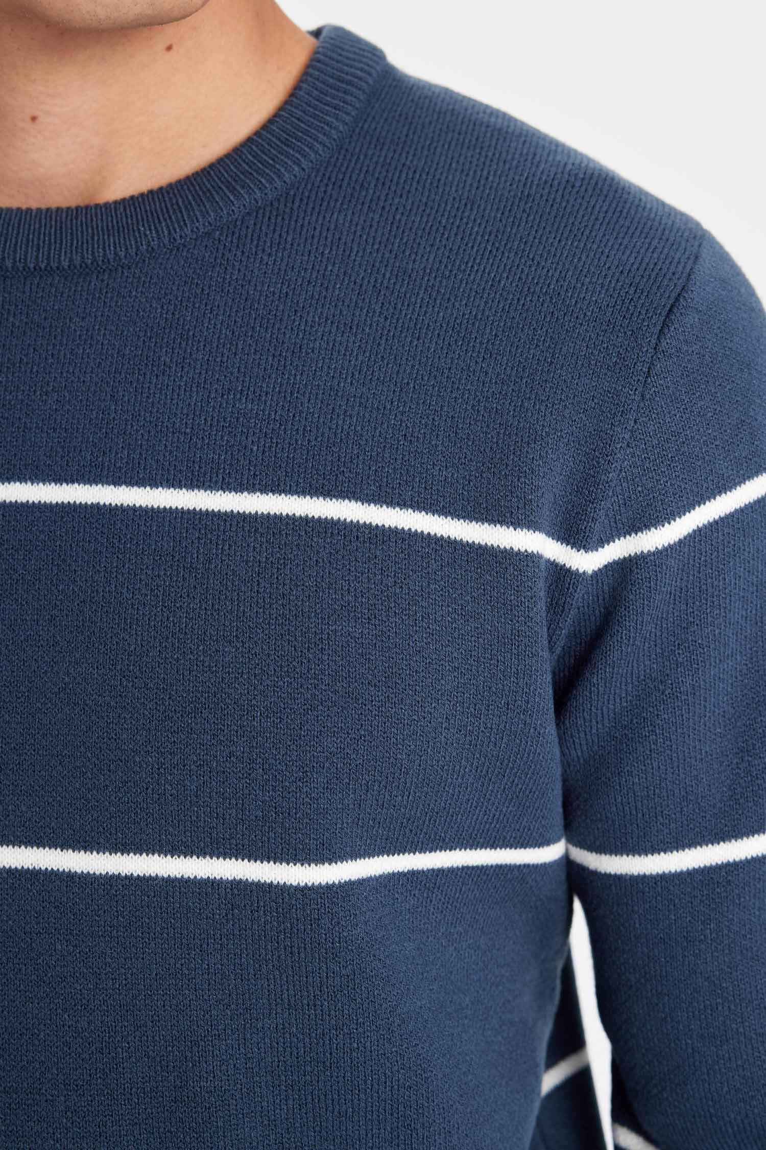 стандарт пішім дөңгелек жаға трикотаж Пулловер