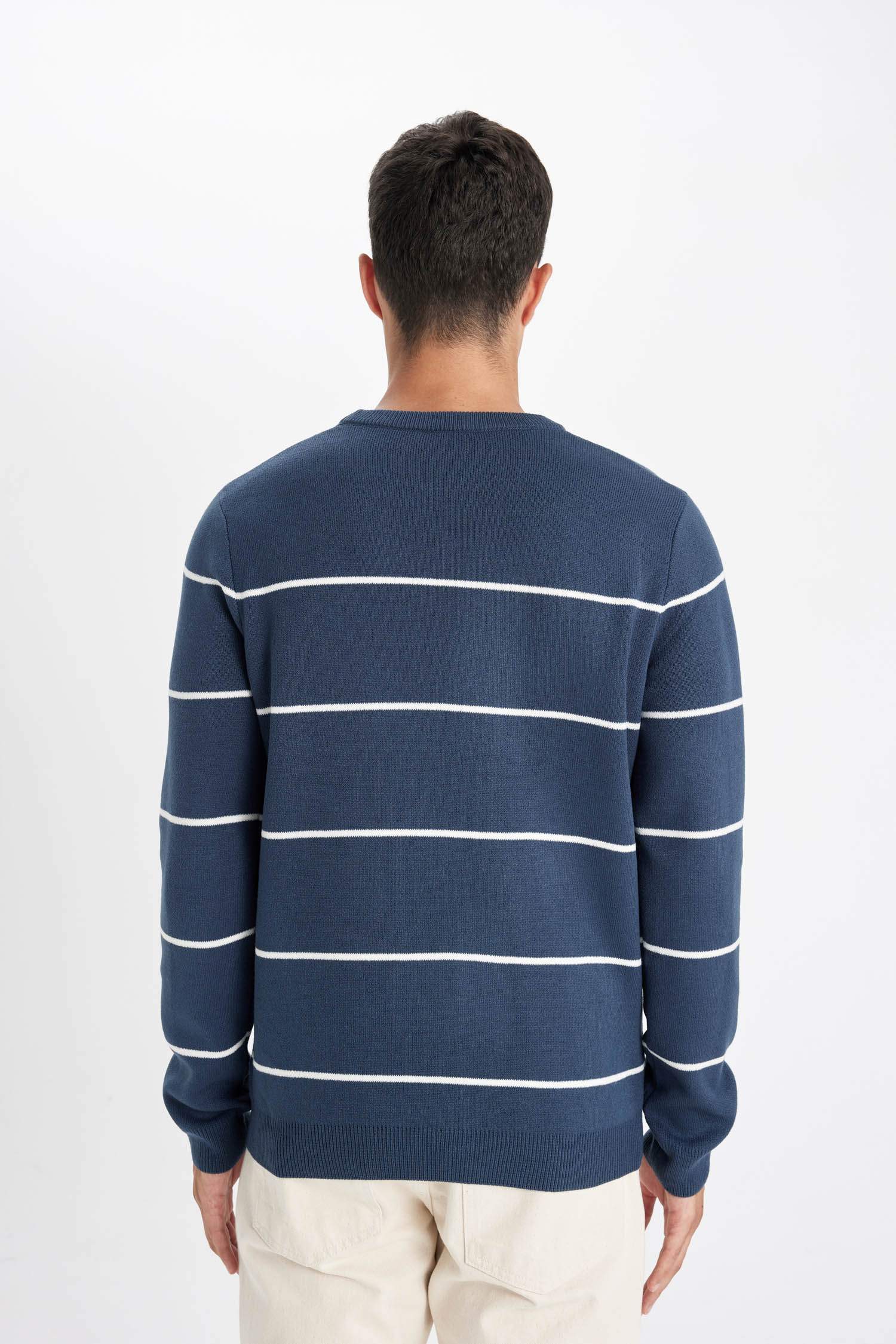 стандарт пішім дөңгелек жаға трикотаж Пулловер