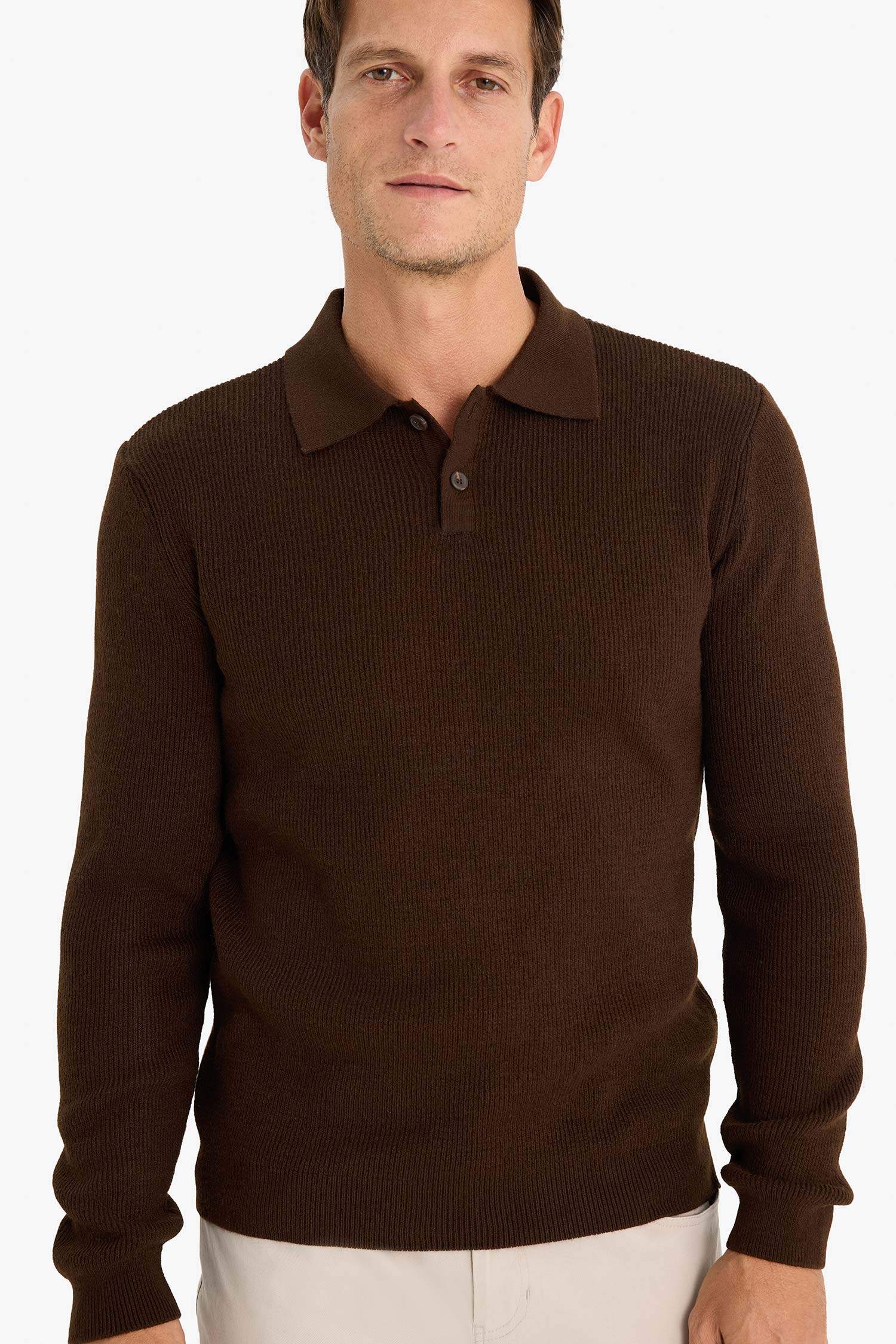 بلوز تريكو قصة عادية بياخة بولو