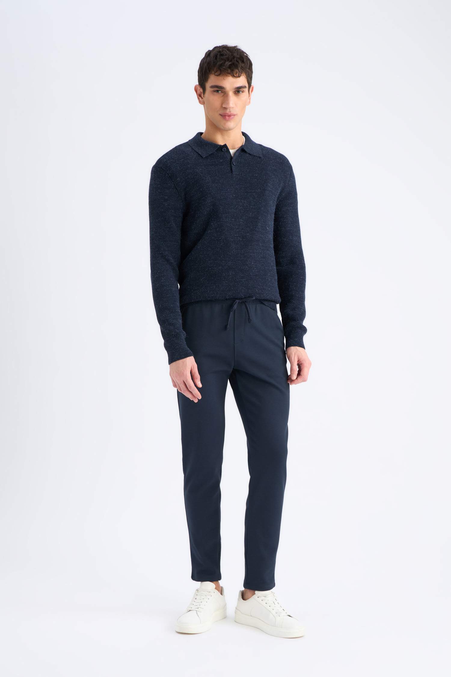 Standart Fit Polo Yaka Triko Kazak