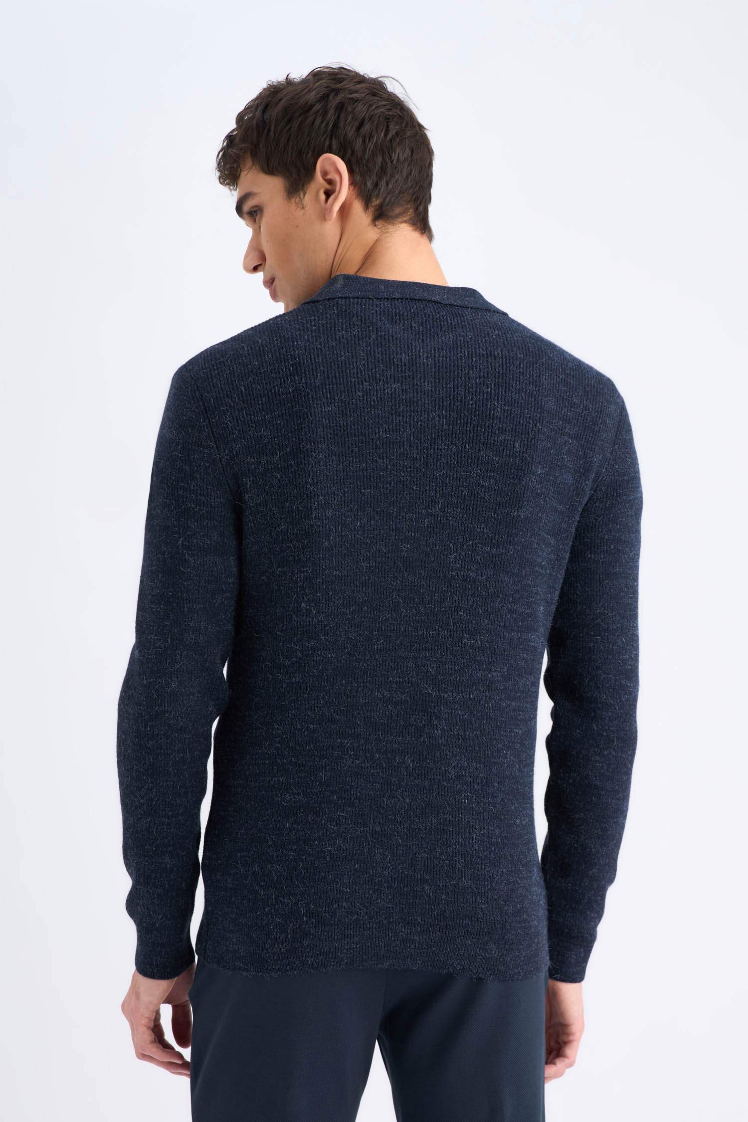 Standart Fit Polo Yaka Triko Kazak