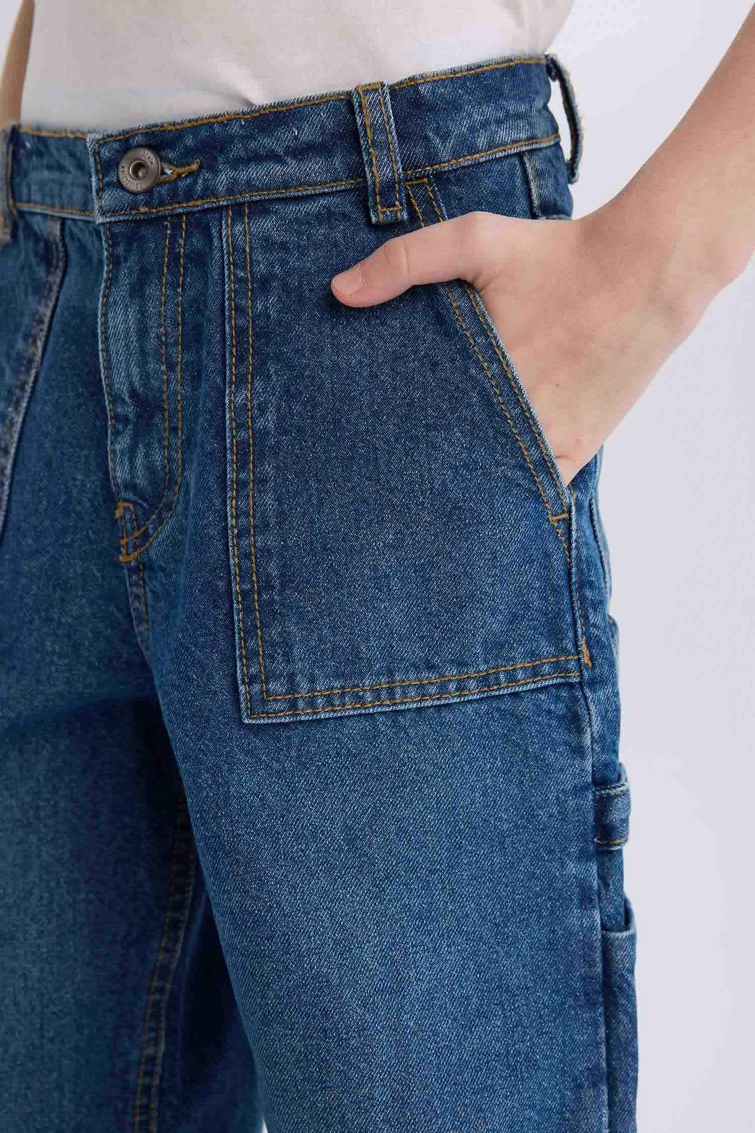Erkek Çocuk Wide Leg Jean Pantolon