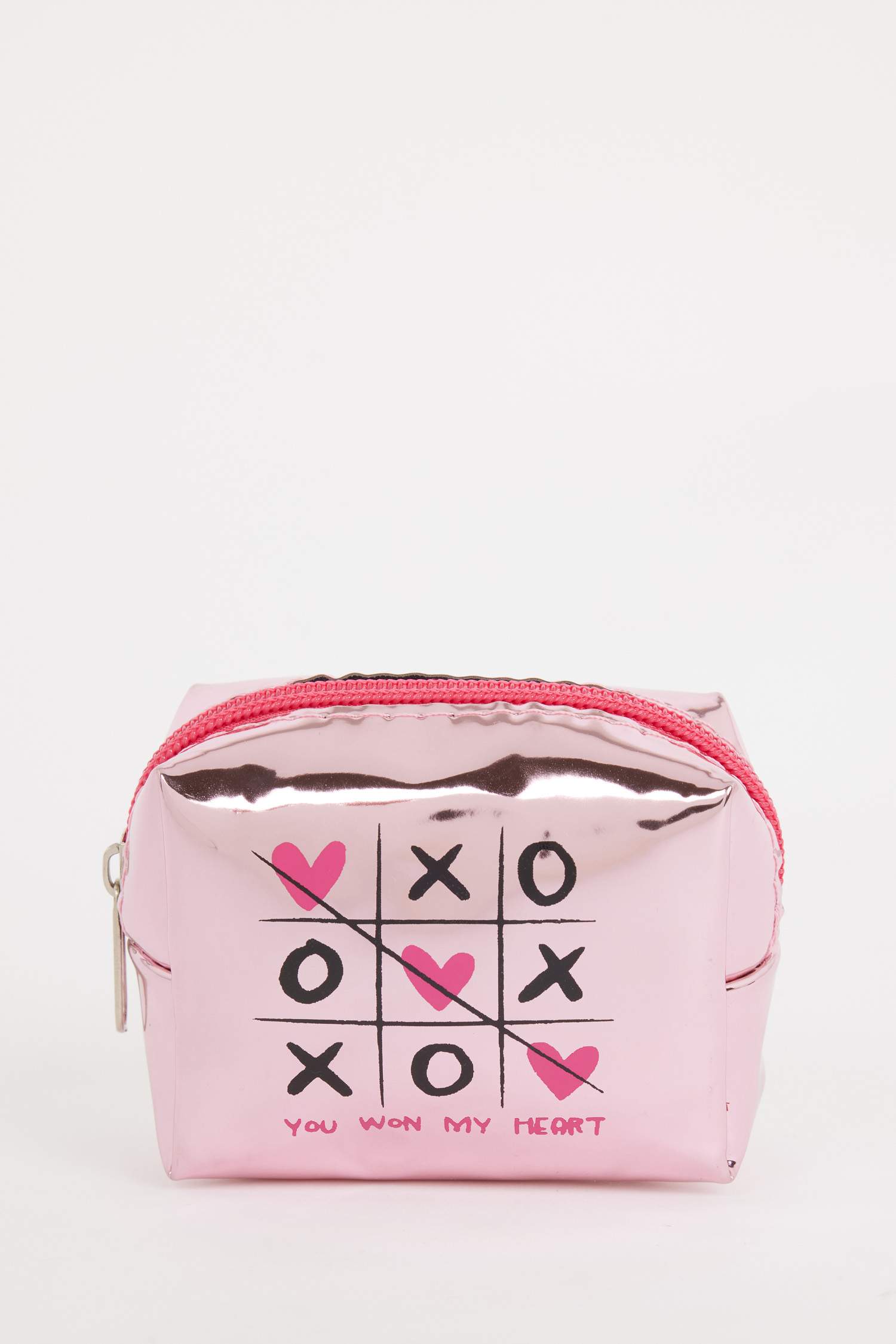 محفظة نسائي للعملات المعدنية منقوش بسحاب