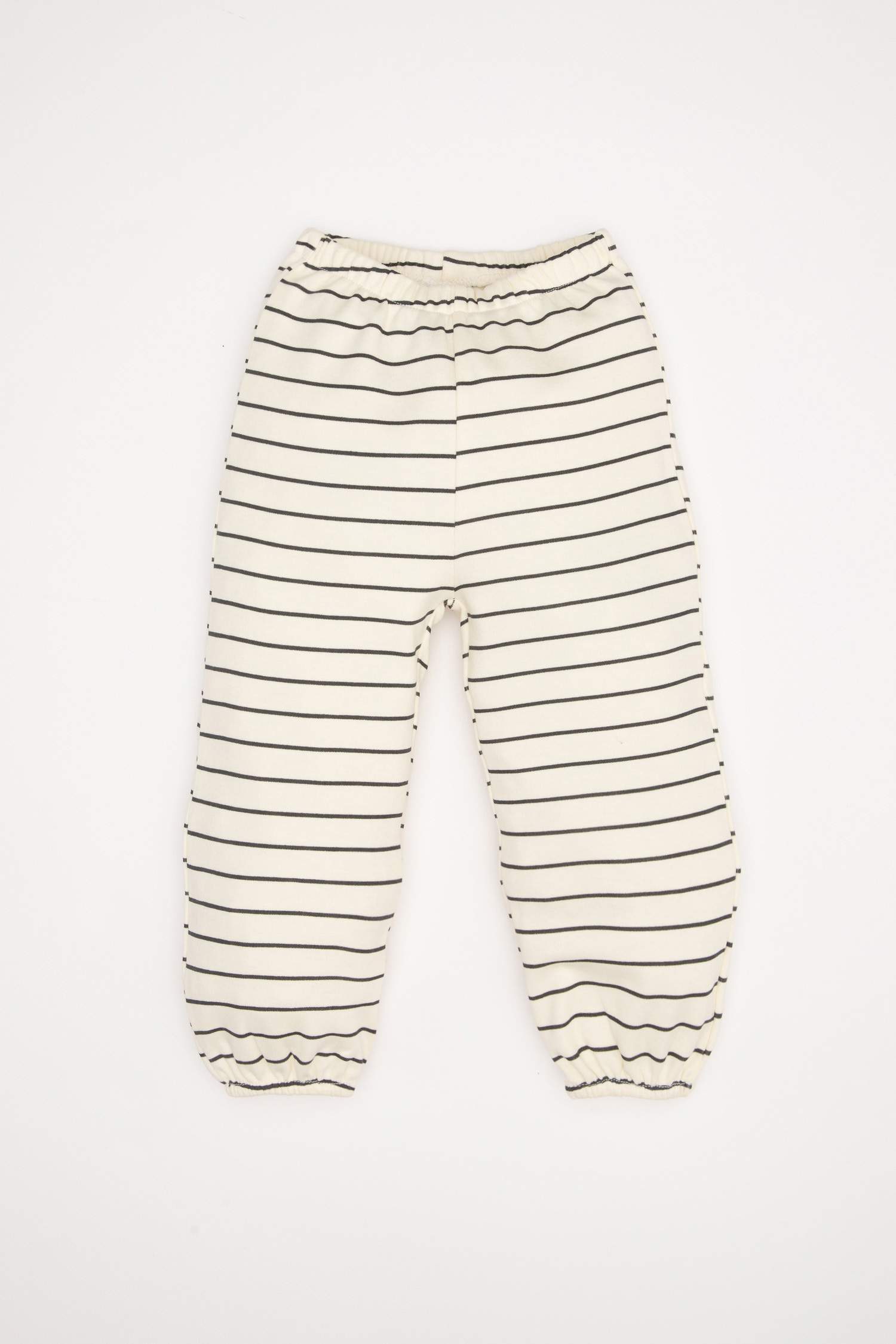 Kız Bebek Pijama Takım Çizgili Uzun Kollu Üst Beli Lastikli Uzun Alt