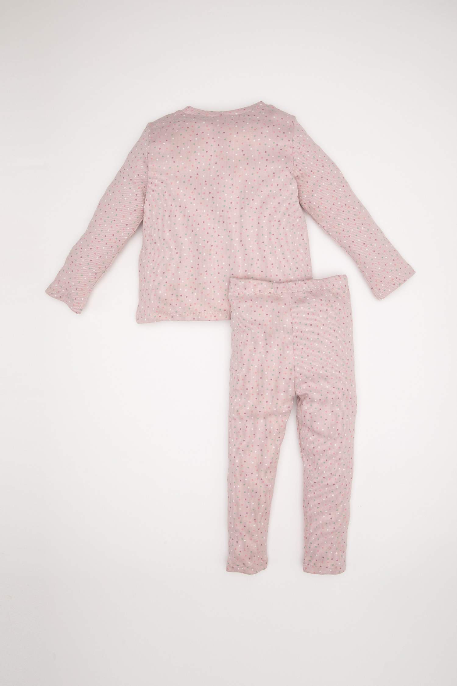 2 piece Regular Fit Crew Neck Polka Dot Knitted Pyjamas