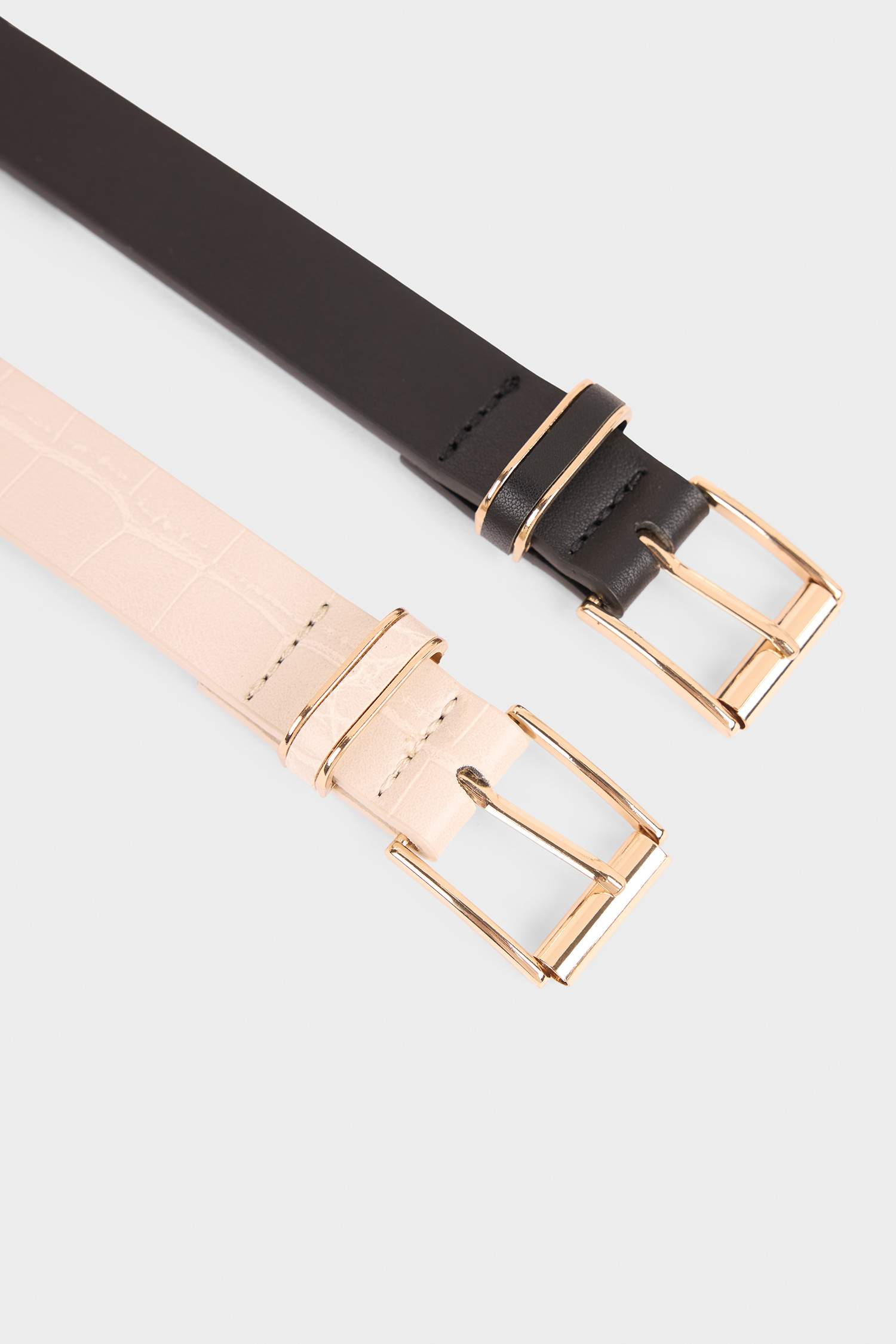 Kadın Suni Deri 2'li Günlük Kemer