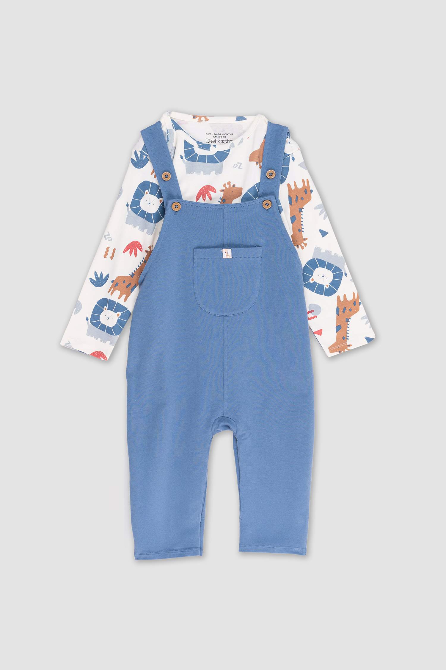 Baby Boy Safari Printed Thin Fabric 2 Piece Set