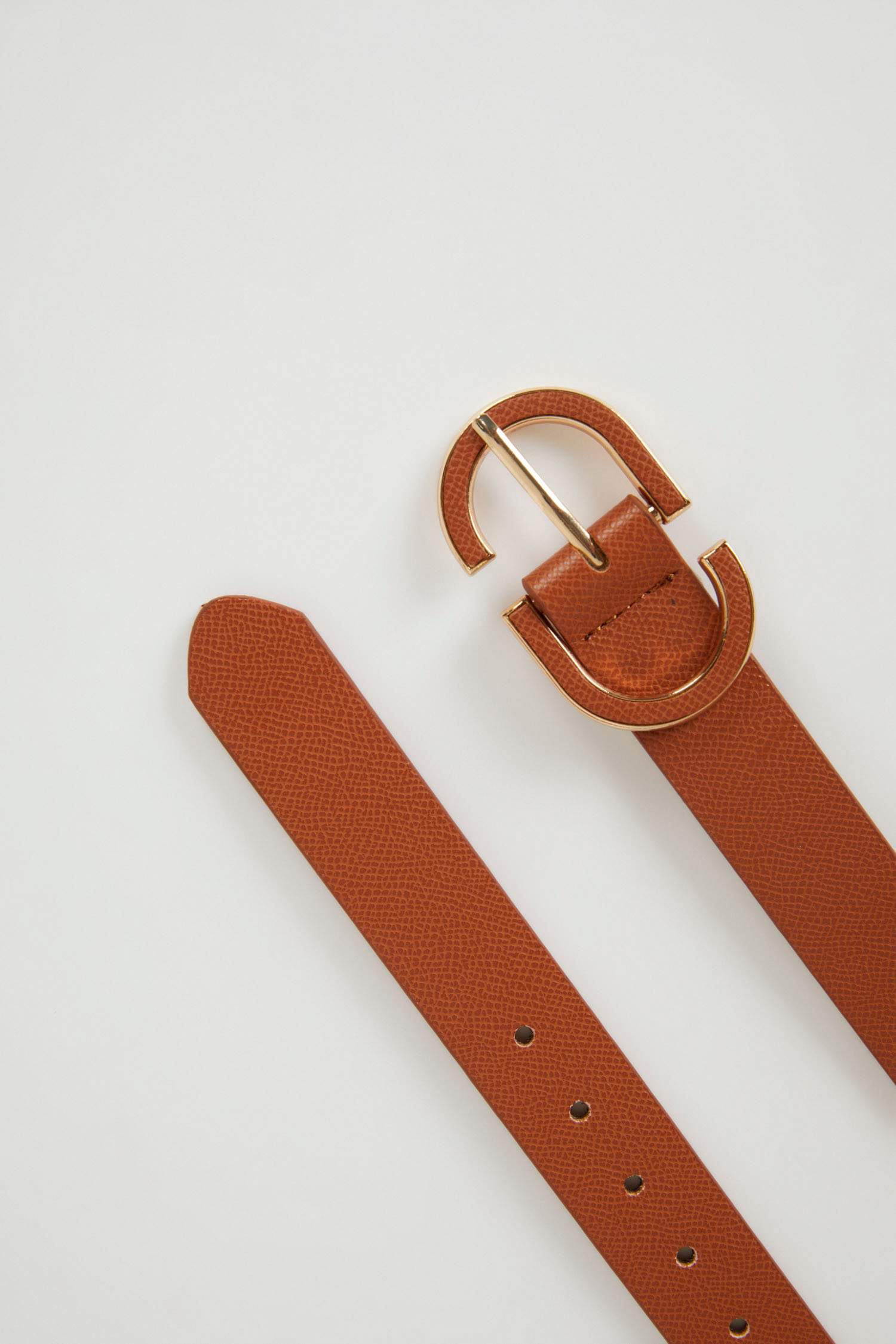 Woman Faux Leather Denim Belt