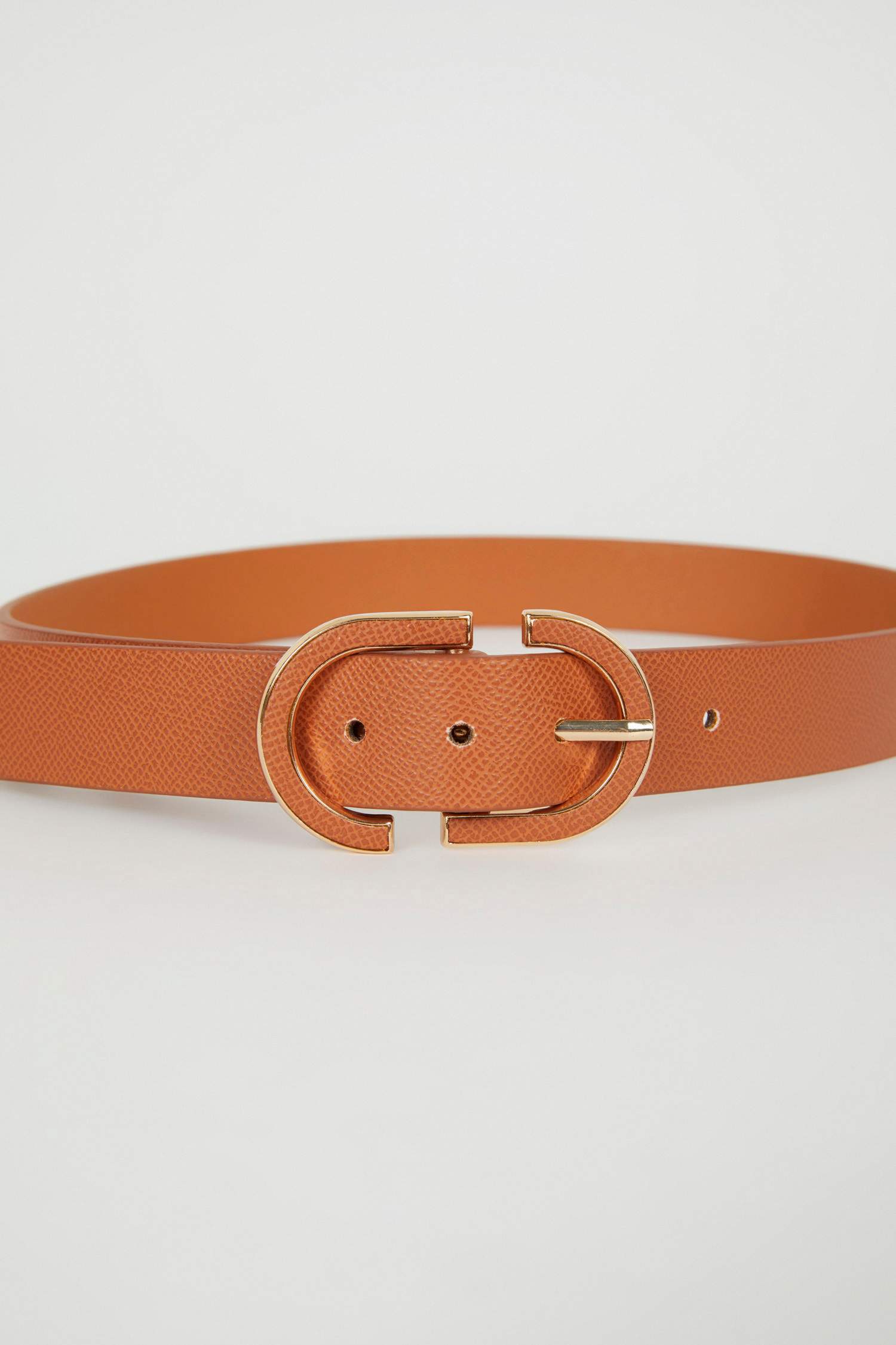 Woman Faux Leather Denim Belt