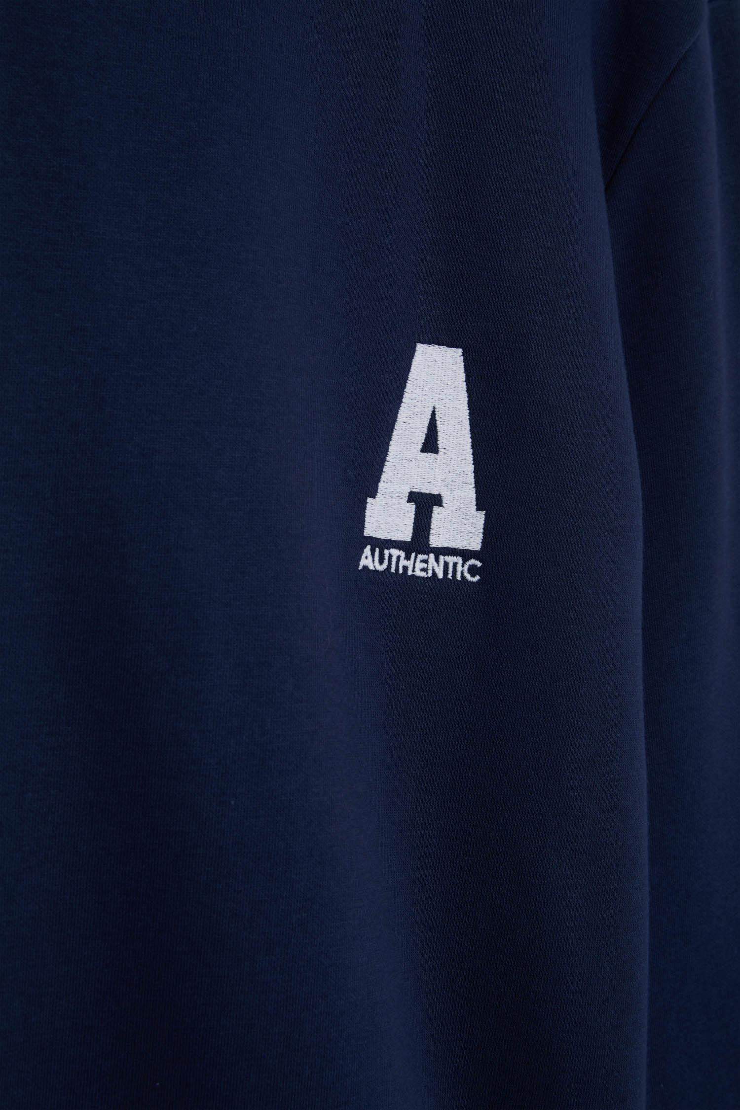 New Regular Fit Bisiklet Yaka Baskılı Kalın Sweatshirt