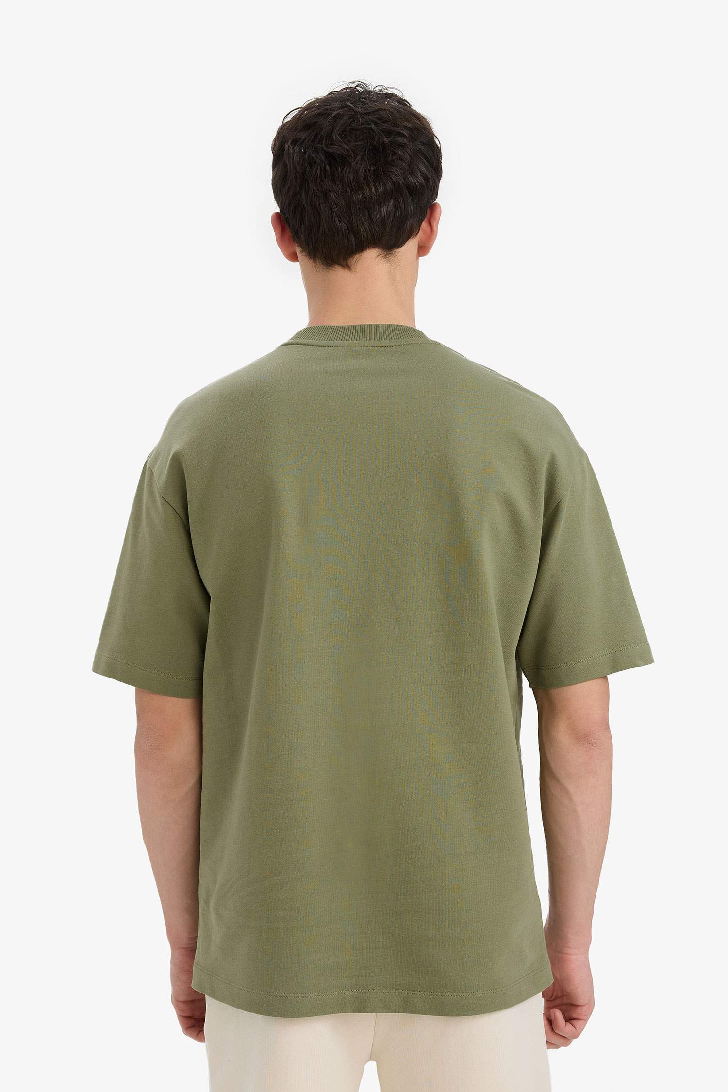 T-shirt basique en coton à col rond Coupe décontractée