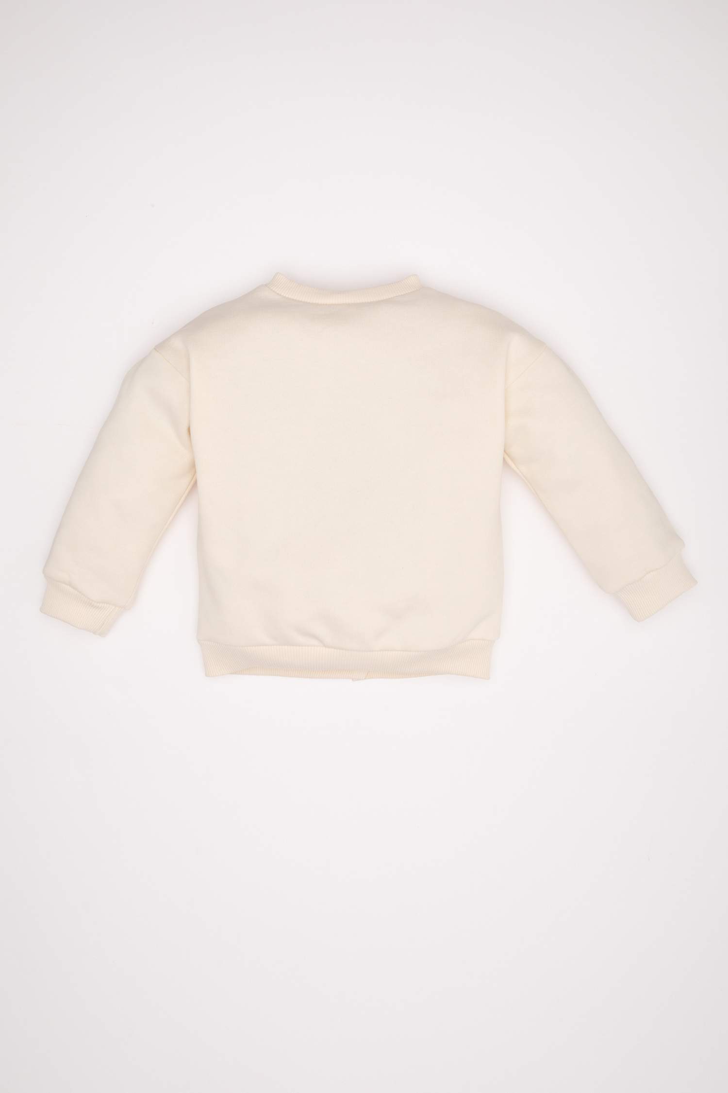 Girl Crew Neck Floral Buttoned Cardigan