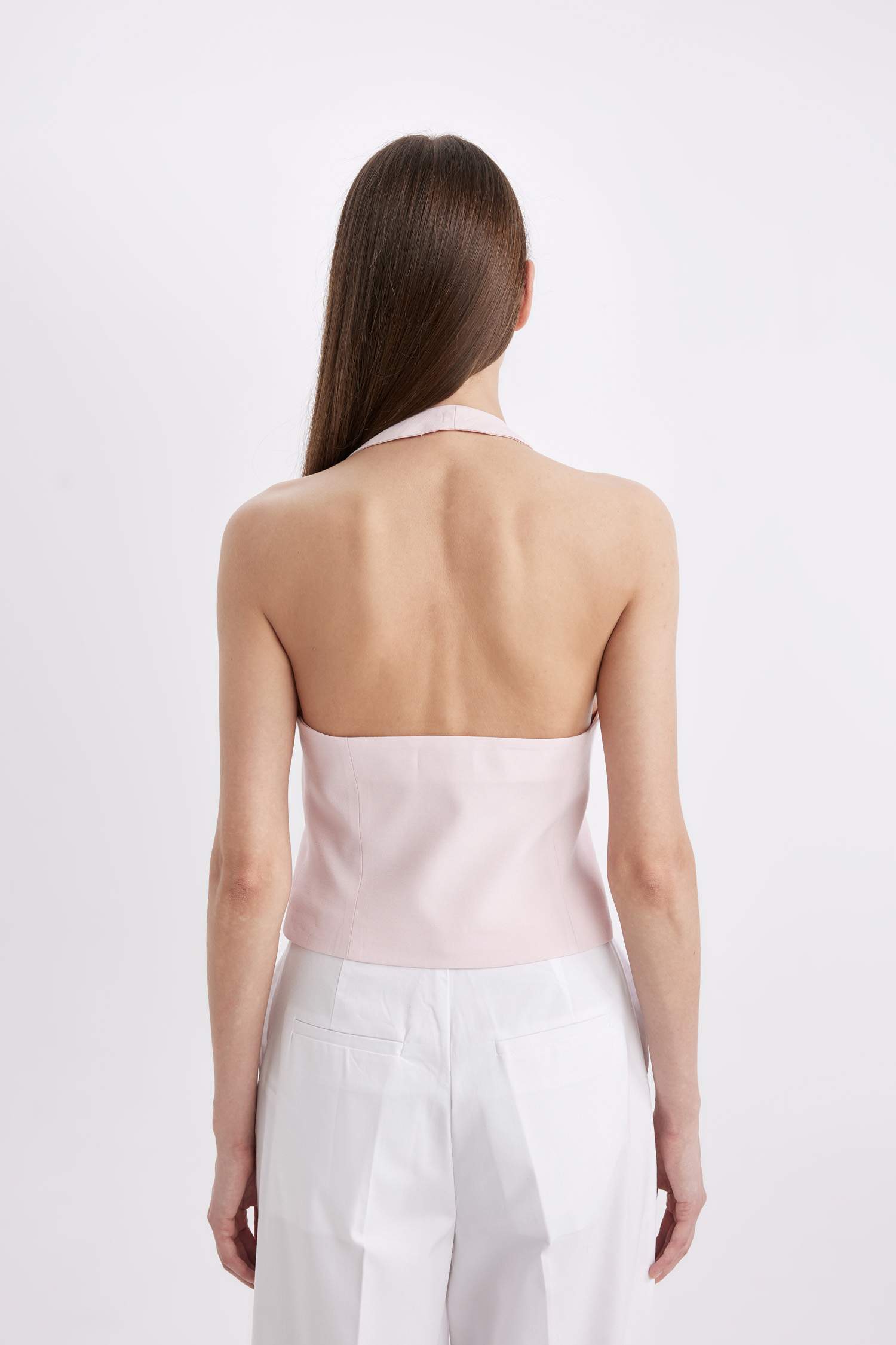 Halter Neck Blazer Vest