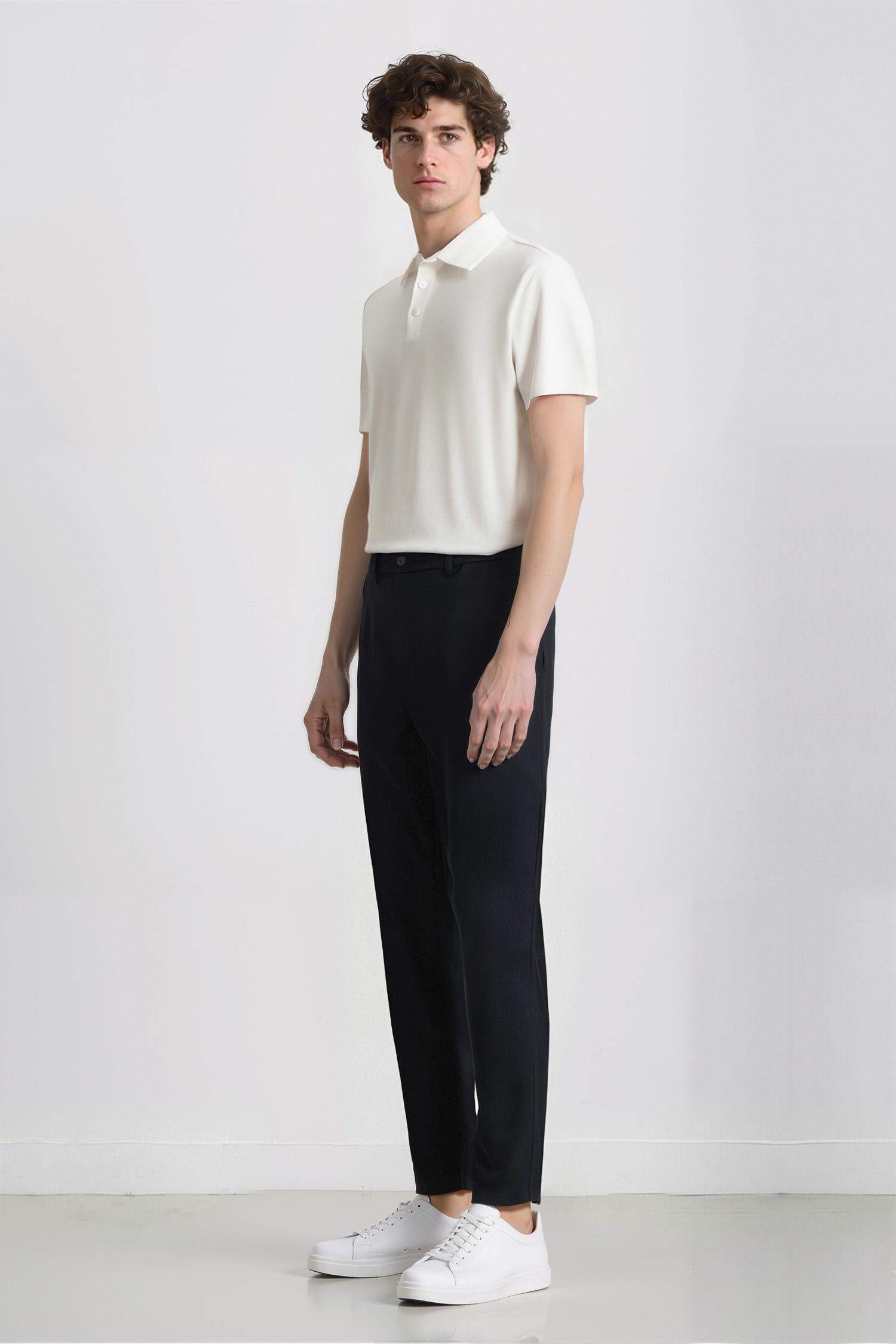 Jogger Yazlık Kumaş Pantolon Basic Düz Cepli Düz Paça