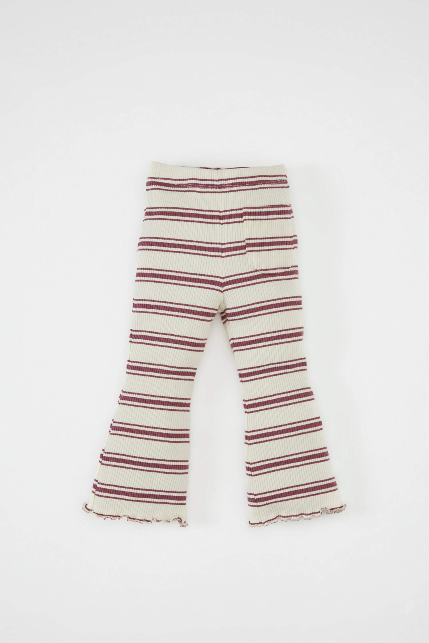 طقم بناتي لجين وتيشيرت مخطط قصة عادية - قطعتين