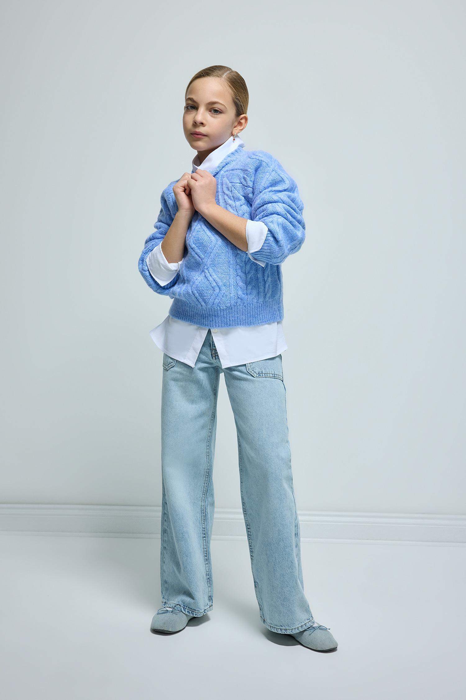 Kız Çocuk Wide Leg Geniş Bol Paça Cepli Pantolon