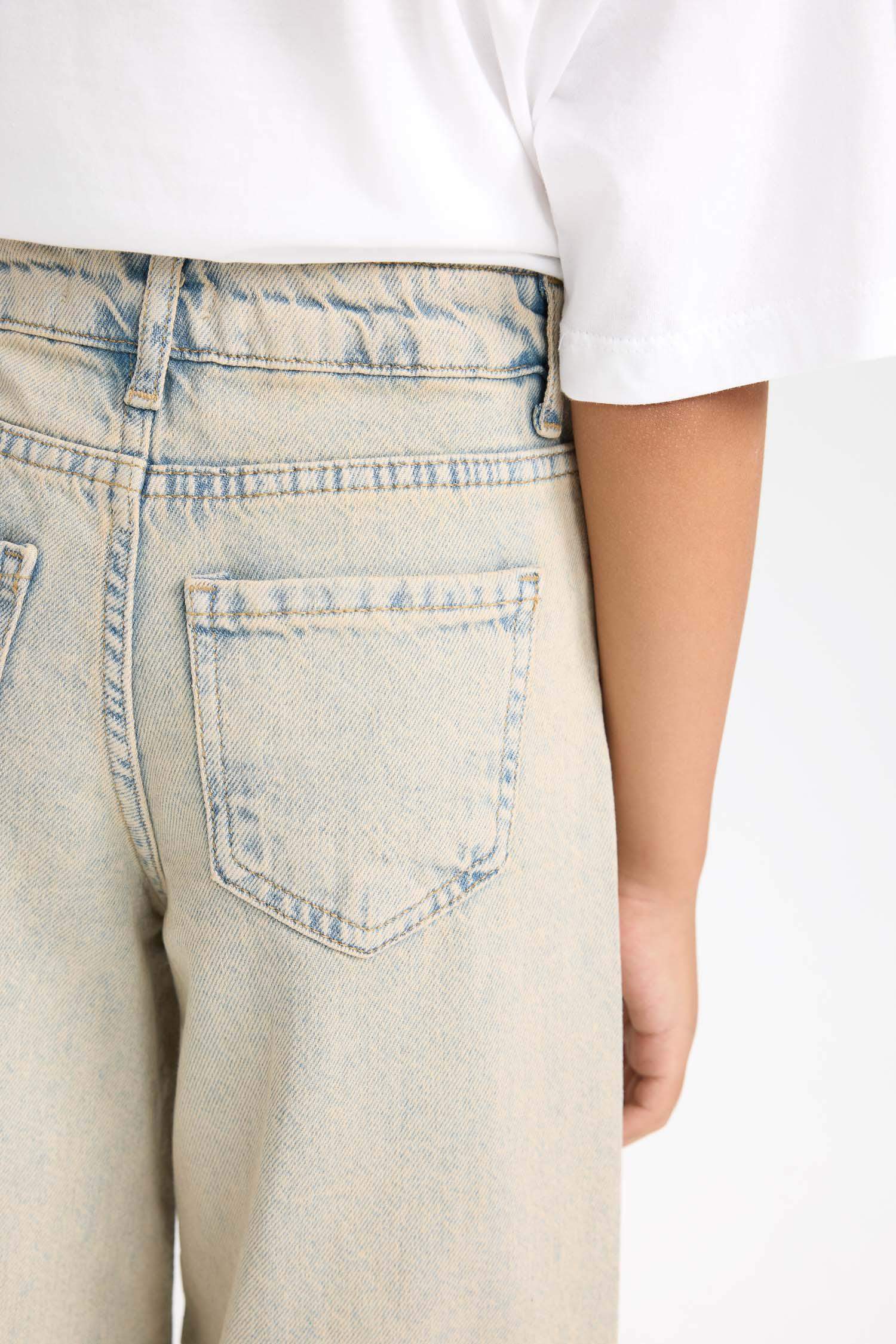 Girl Wide Leg Pocketed Trousers