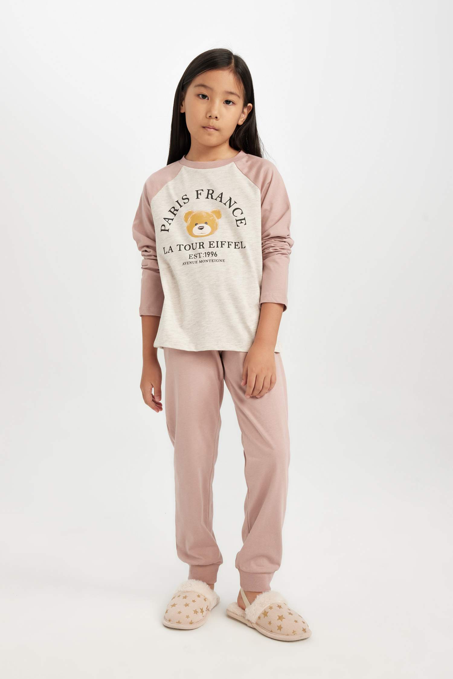 Girl Printed Long Sleeve 2 Piece Pajama Set