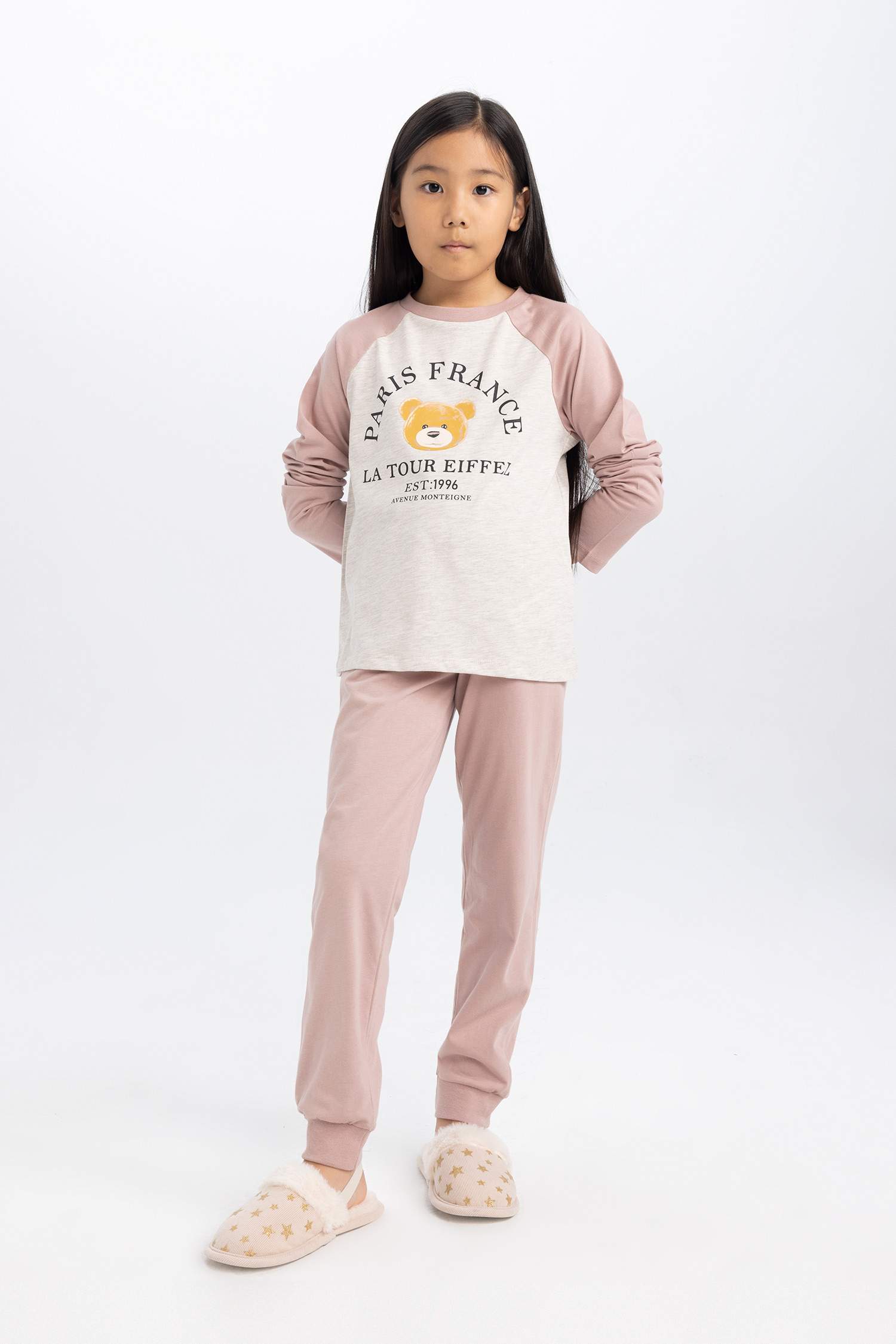 Girl Printed Long Sleeve 2 Piece Pajama Set