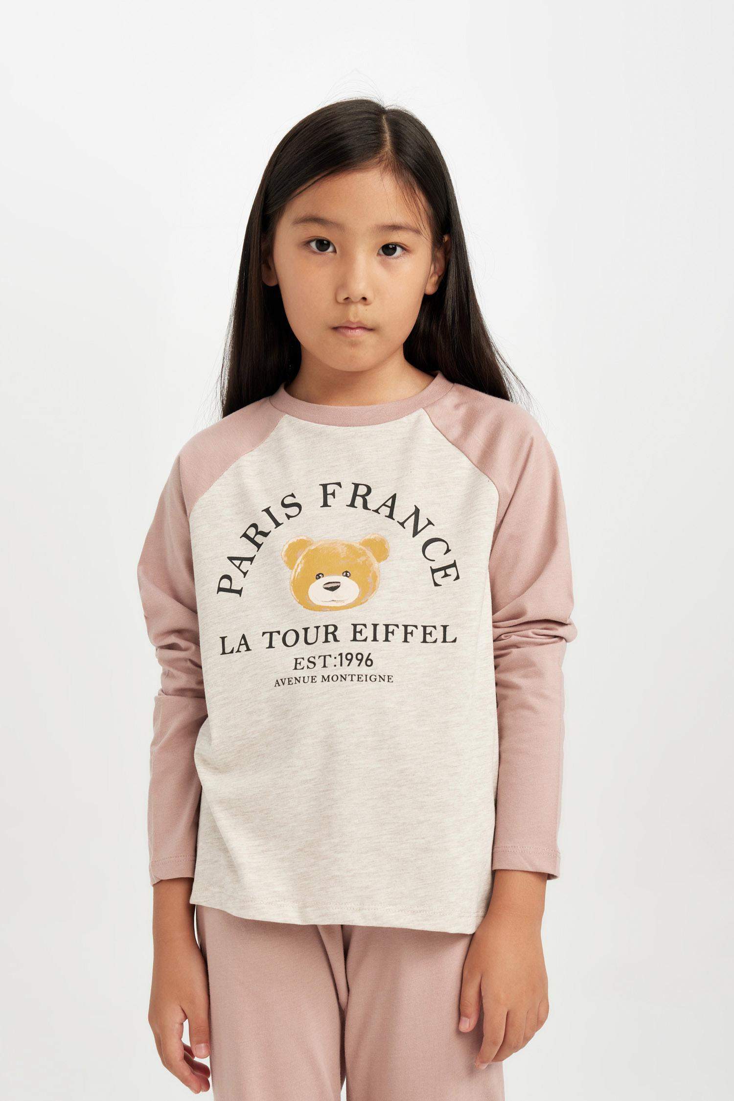 Girl Printed Long Sleeve 2 Piece Pajama Set