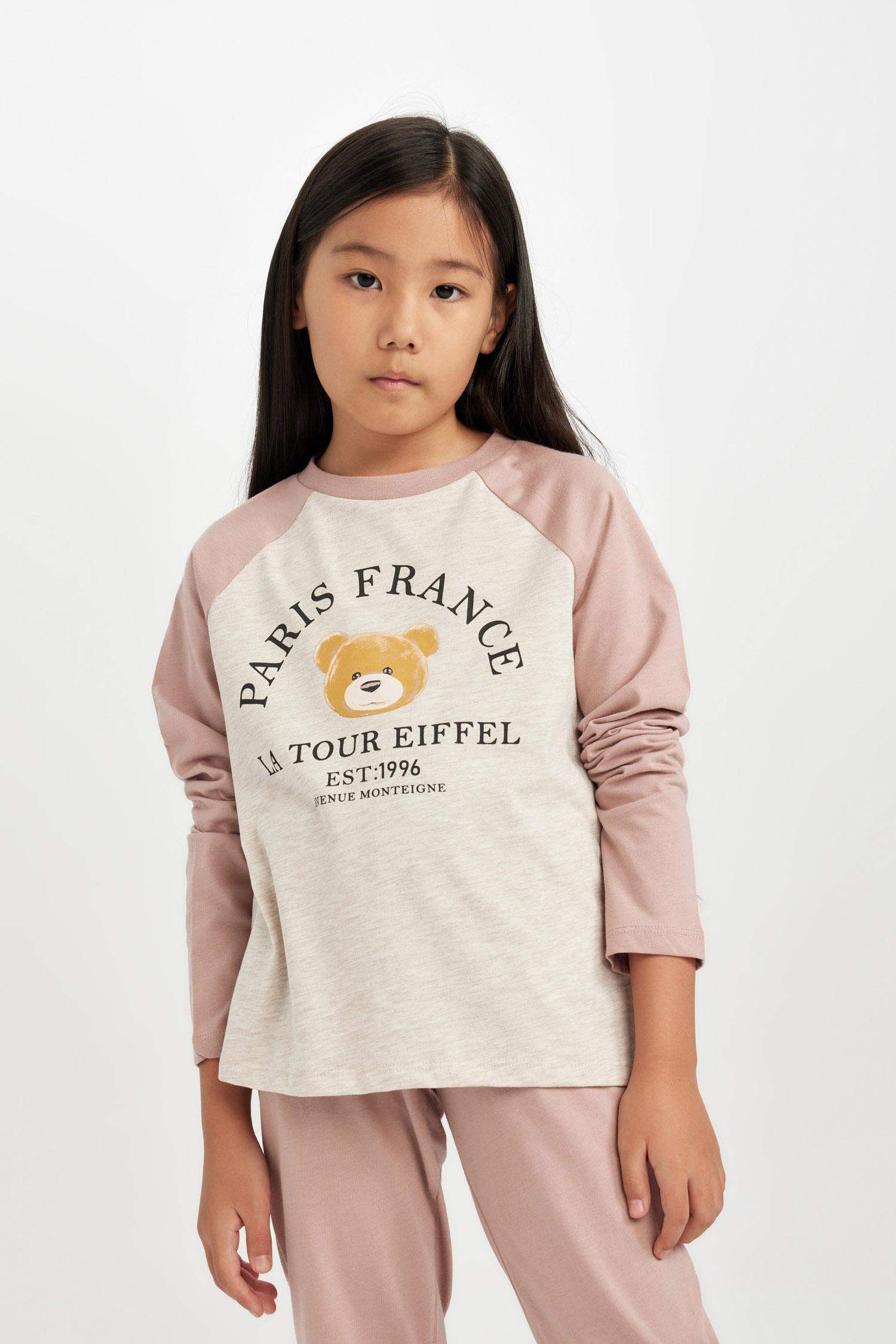 Girl Printed Long Sleeve 2 Piece Pajama Set