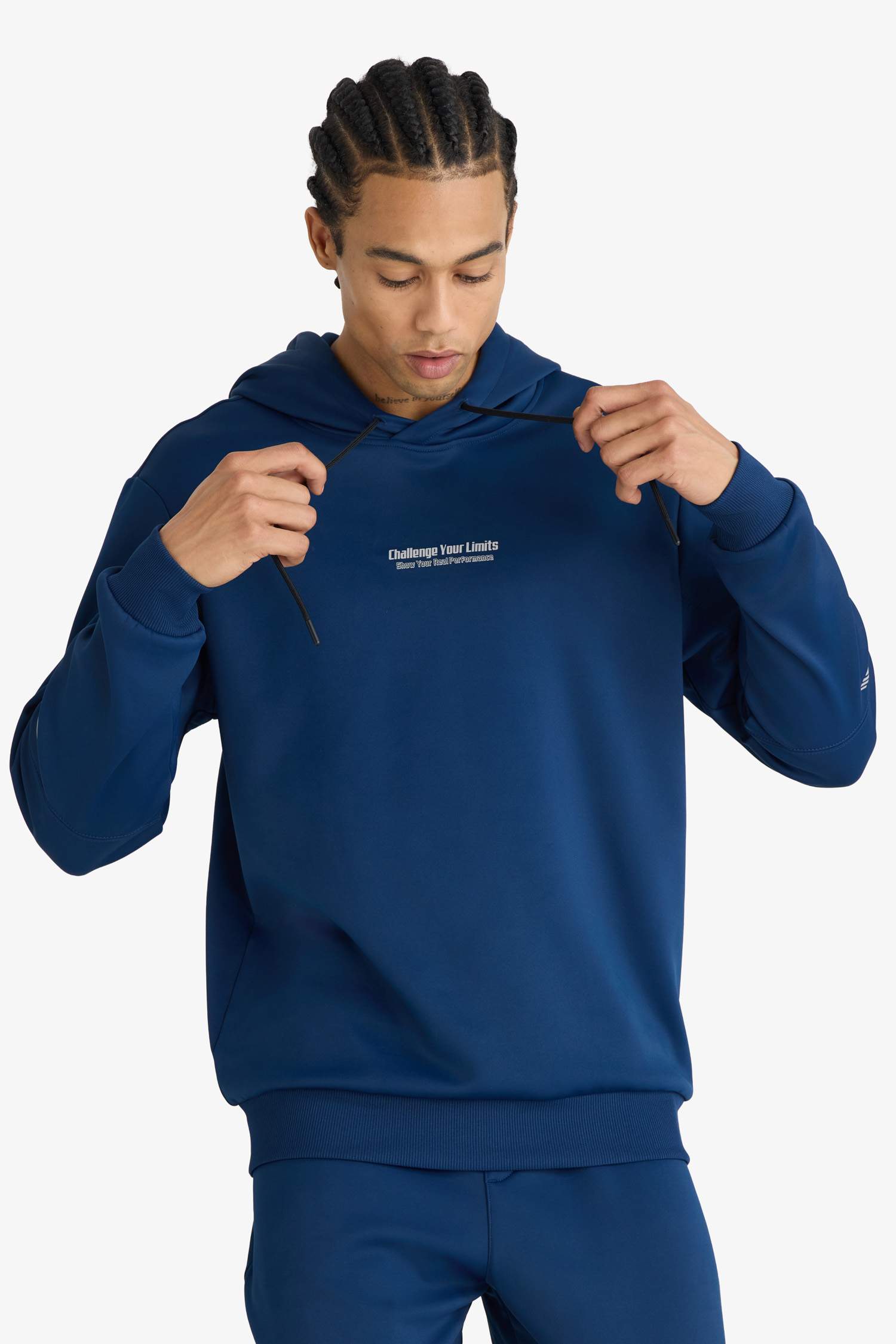DeFactoFit Standart Fit Kapüşonlu Sporcu Sweatshirt