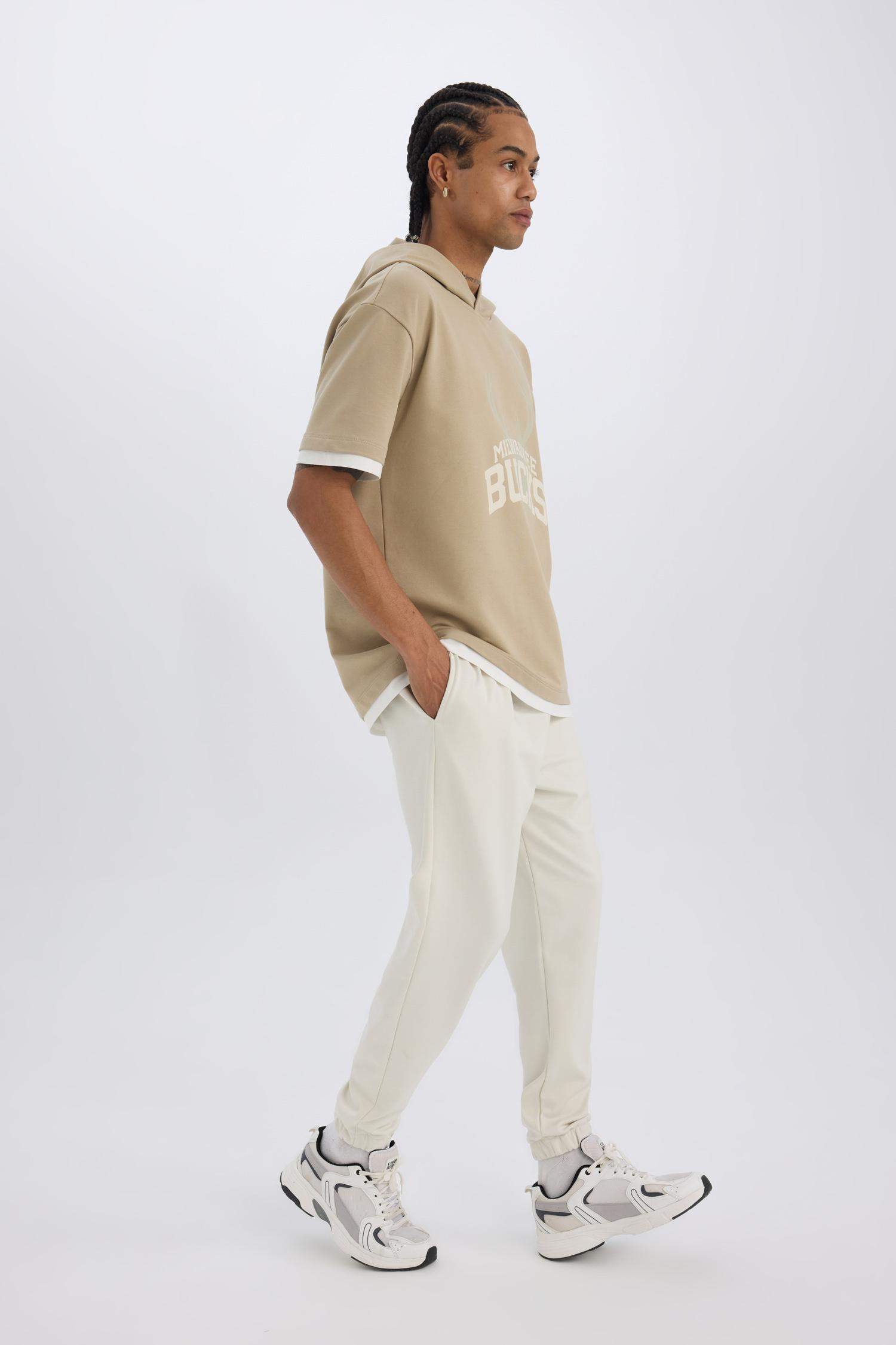 Sporcu Jogger Eşofman Altı Standart Fit Basic Düz Cepli Beli Paçası Lastikli