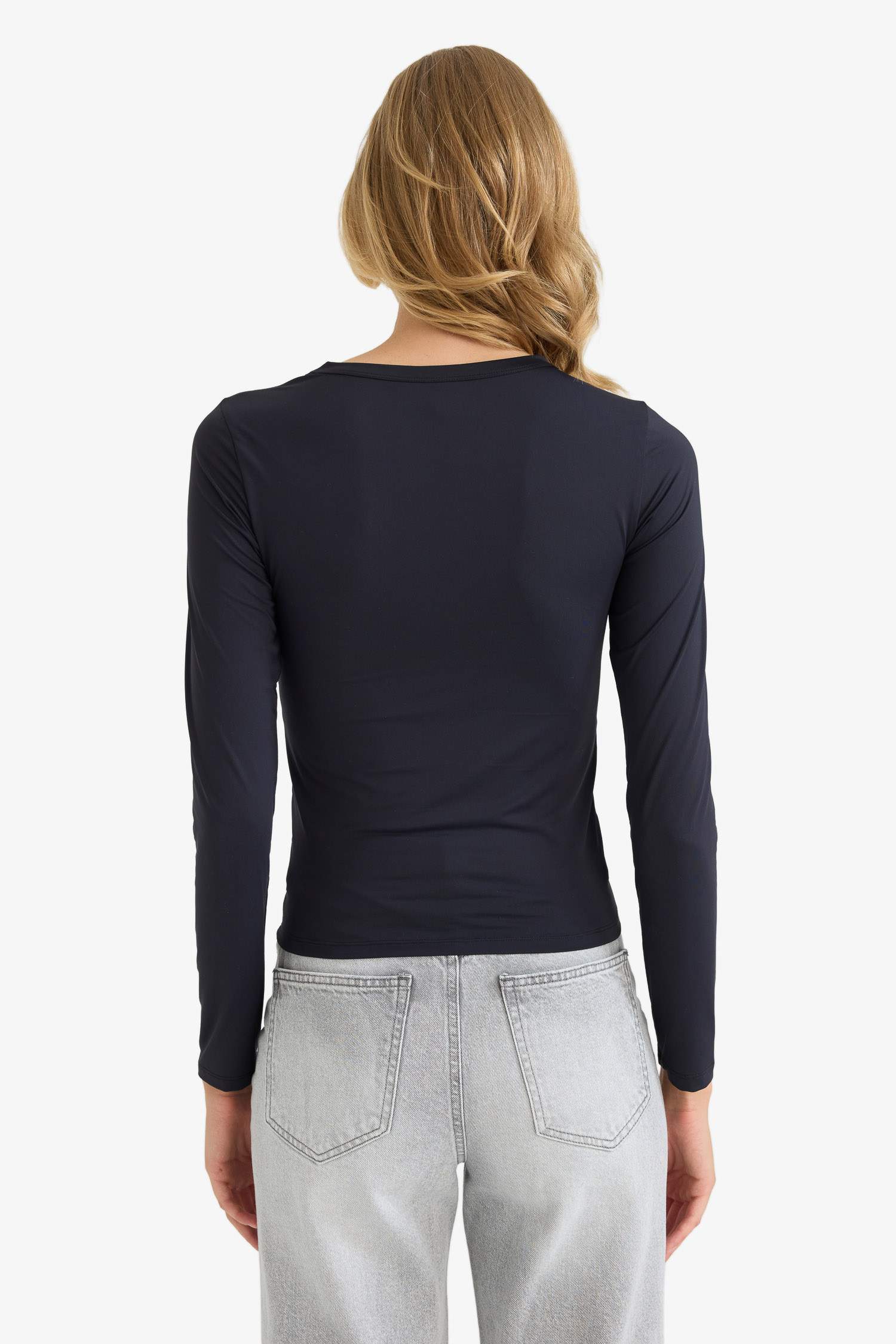 Аналар күні дөңгелек жаға Ұзын жеңді футболка