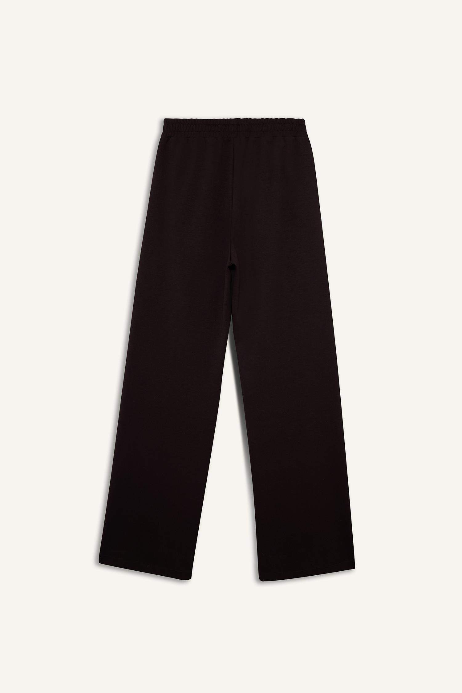 Straight Fit Wide Leg Basic Sweatpants