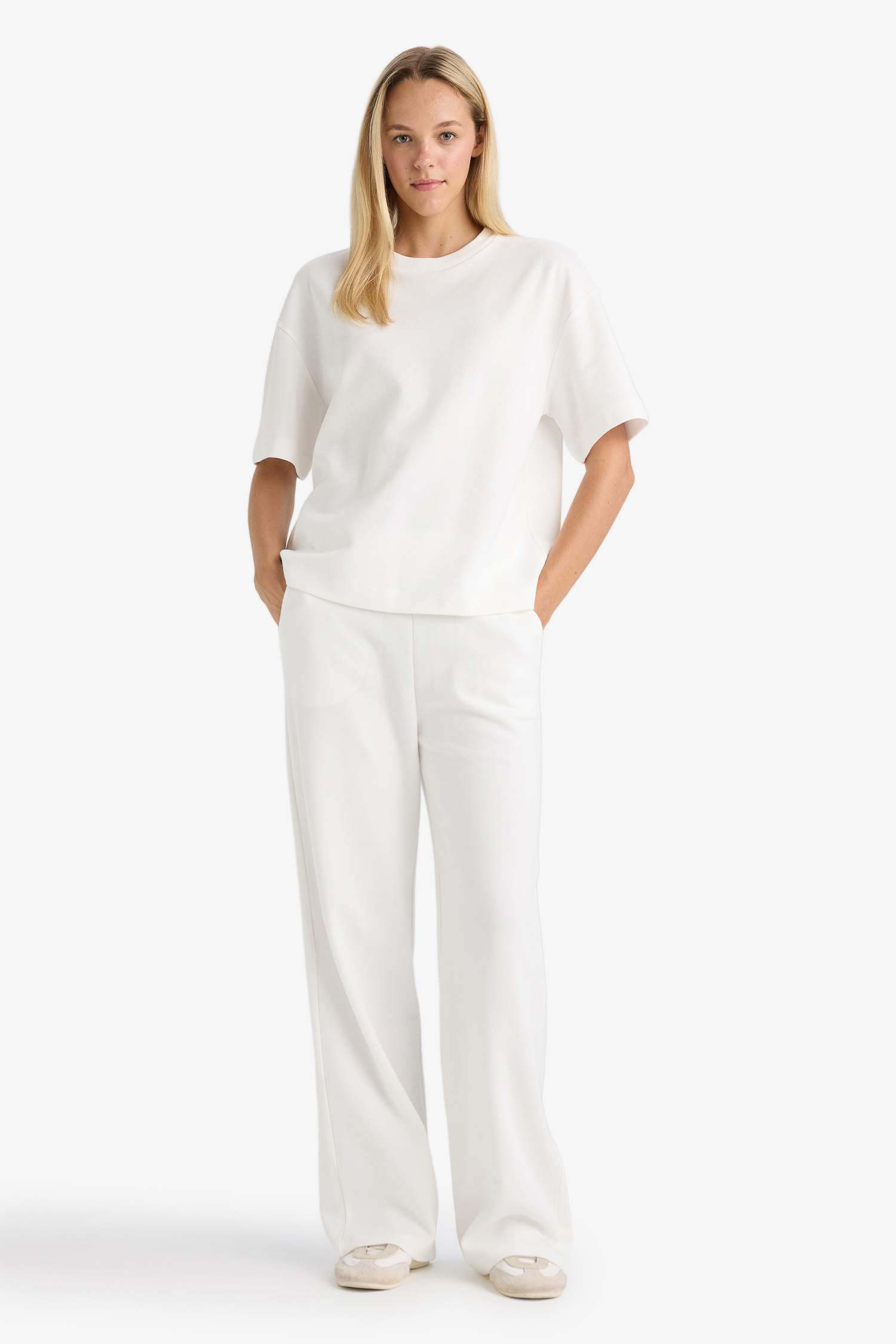 Straight Fit Pockets Basic Sweatpants