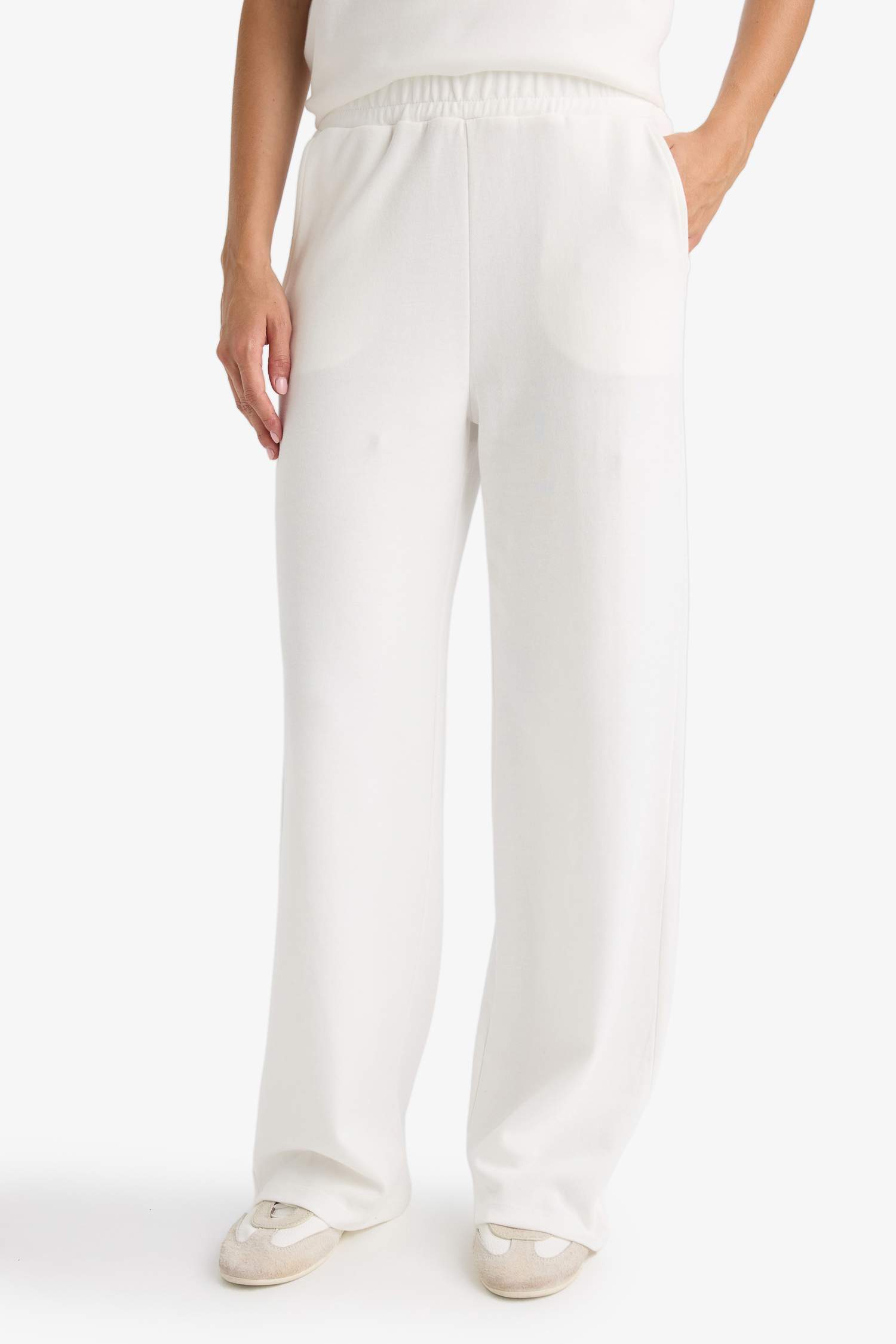 Straight Fit Pockets Basic Sweatpants