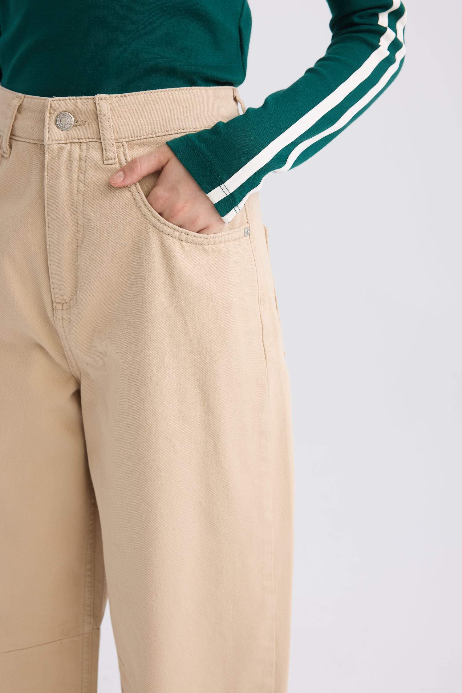 بنطلون باجي فيت جبردين بيزك برجل عادي وجيب