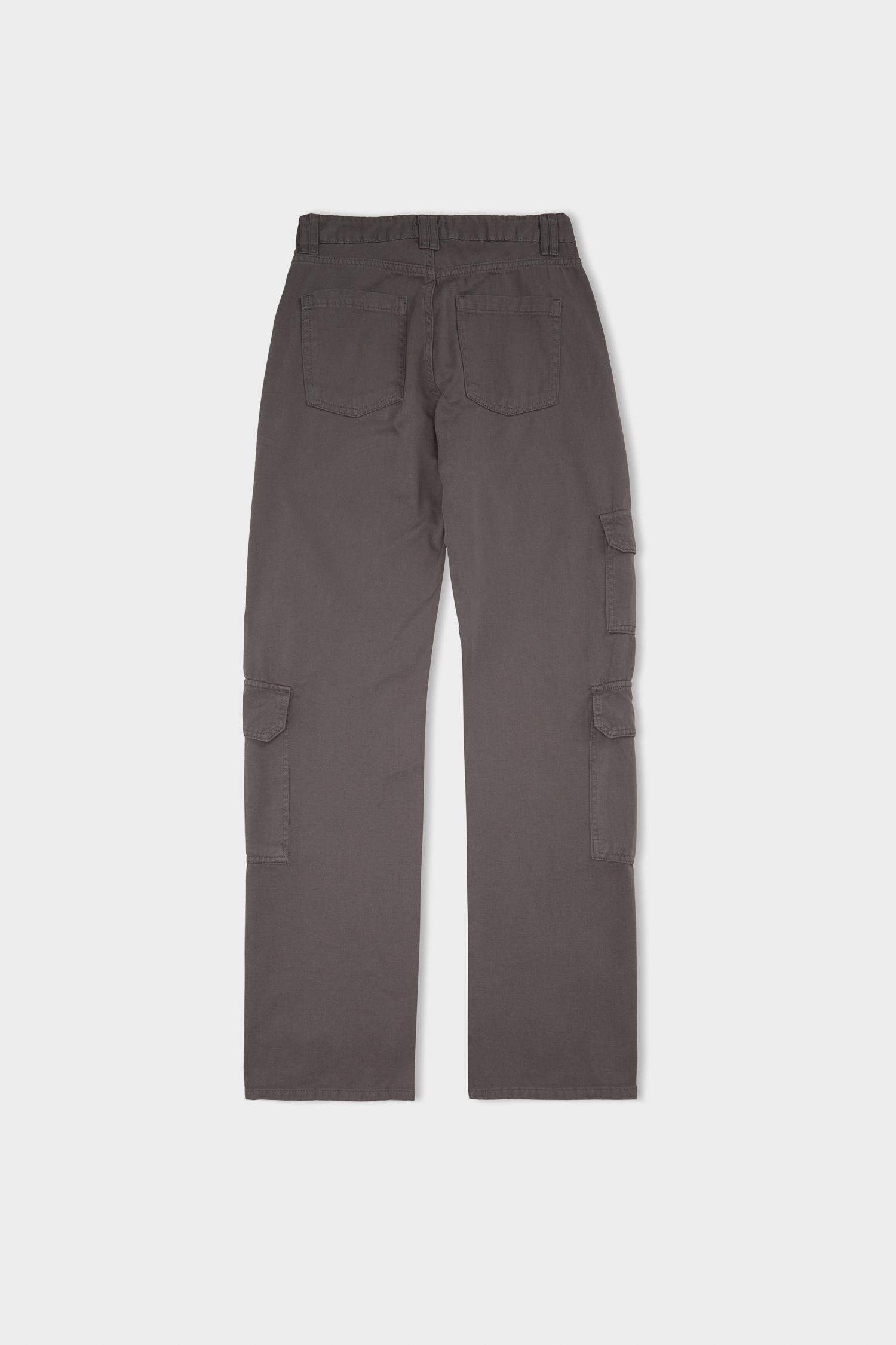 بنطلون كارجو جبردين بخصر عادي