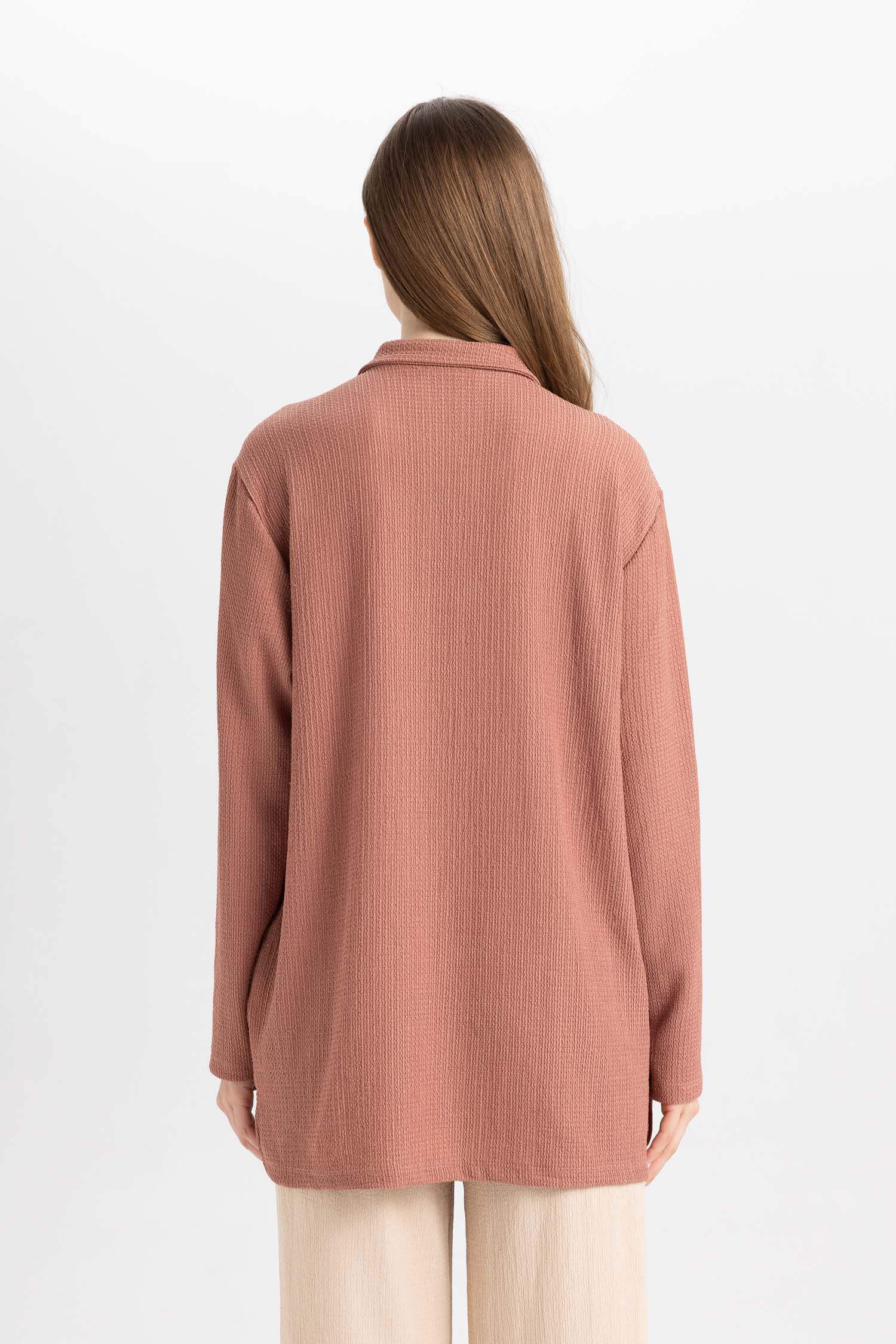 Regular Fit Polo Shirt Long Sleeve Tunic