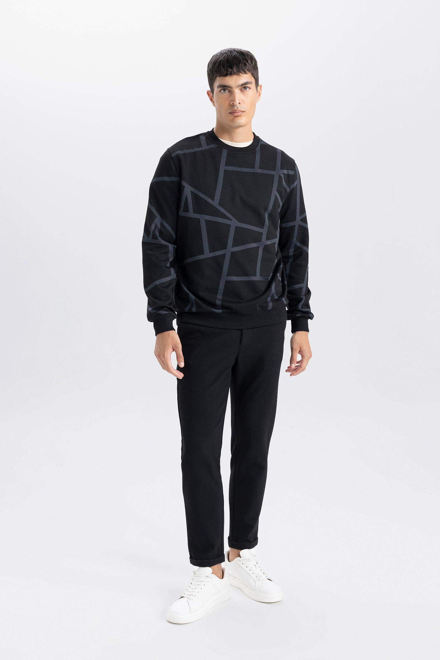 بنطلون اسود جوجر فيت برجل ضيق