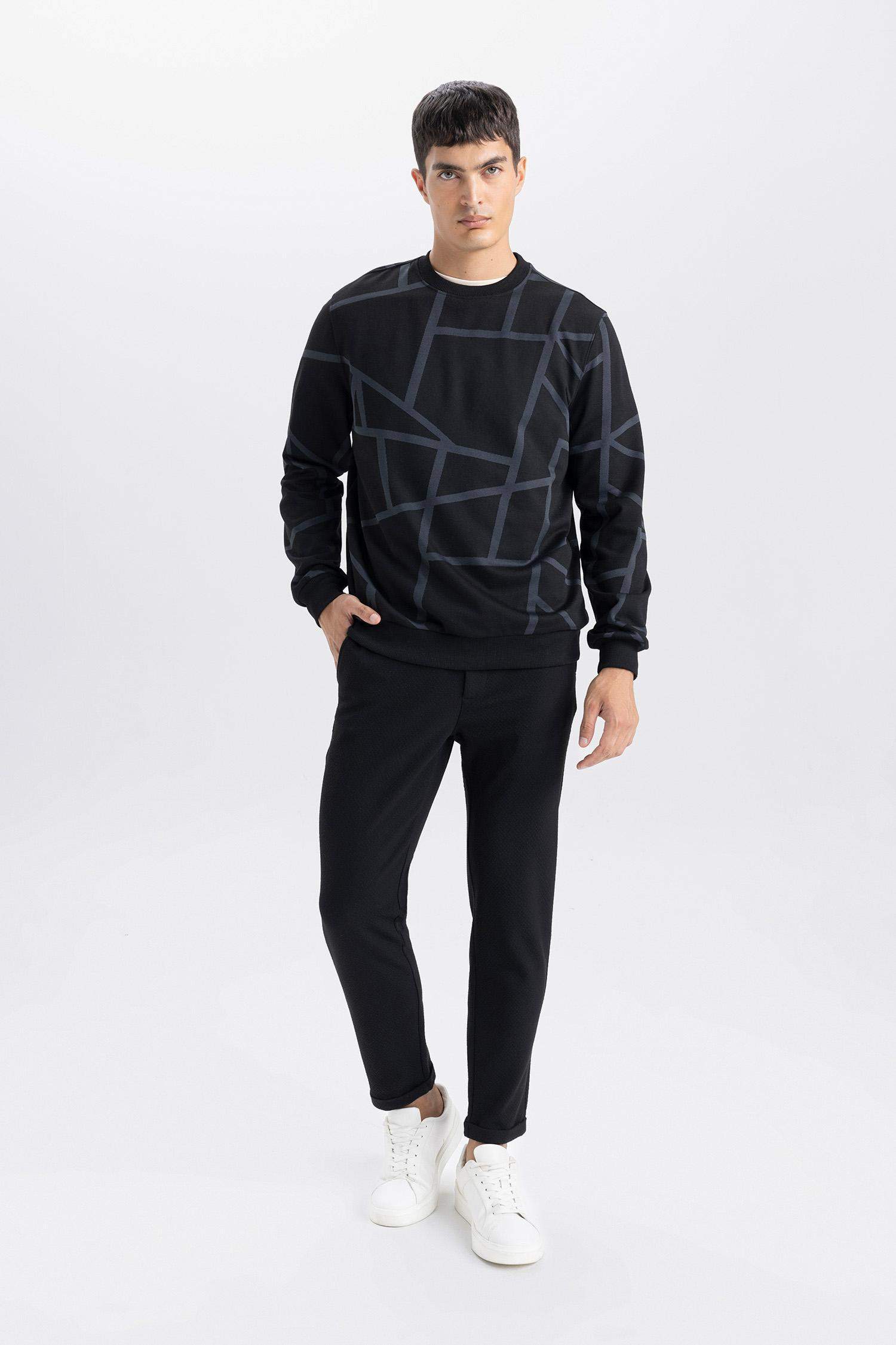 بنطلون اسود جوجر فيت برجل ضيق