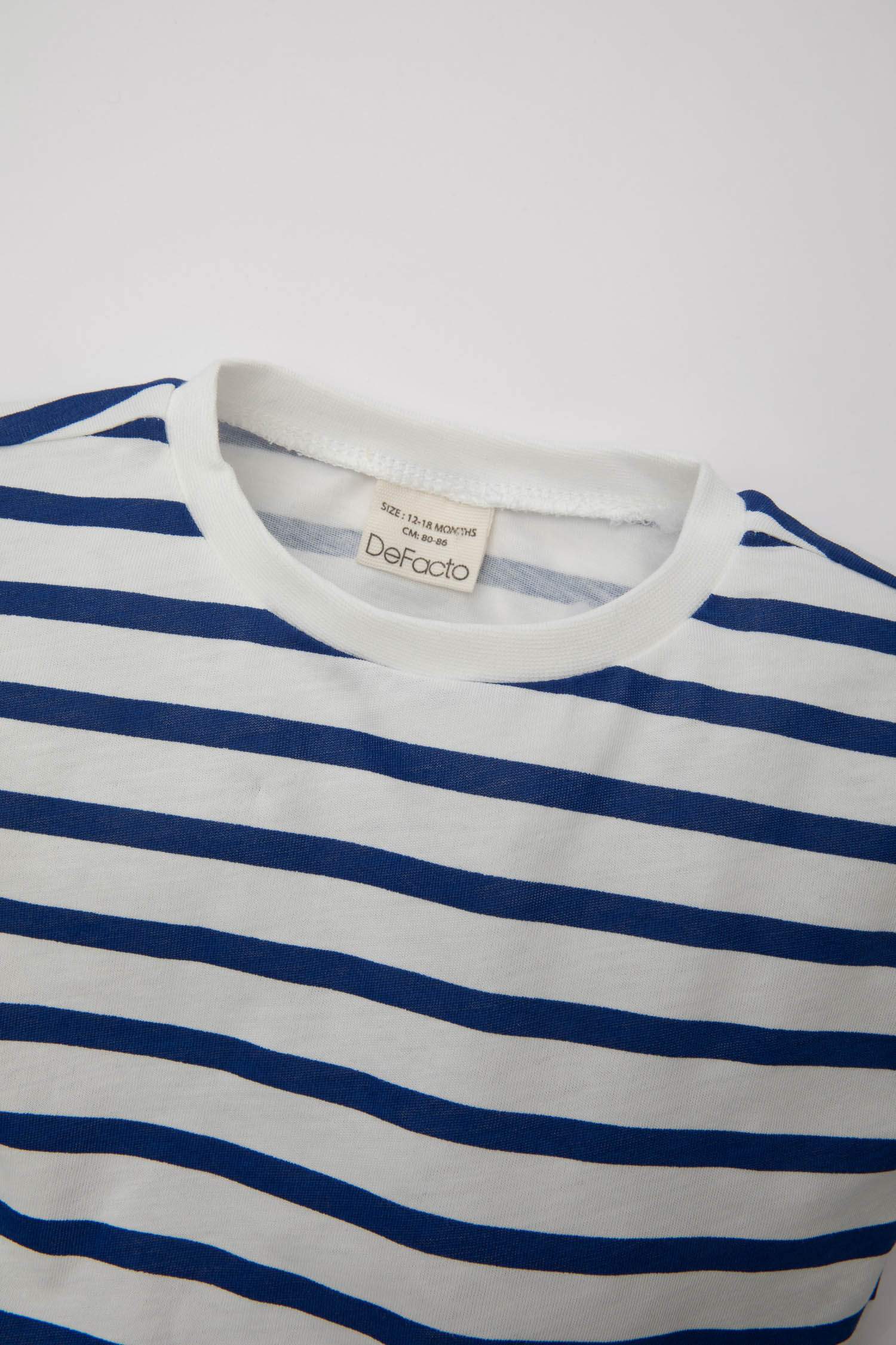 Baby Girl Standard Fit Striped Short Sleeve T-Shirt