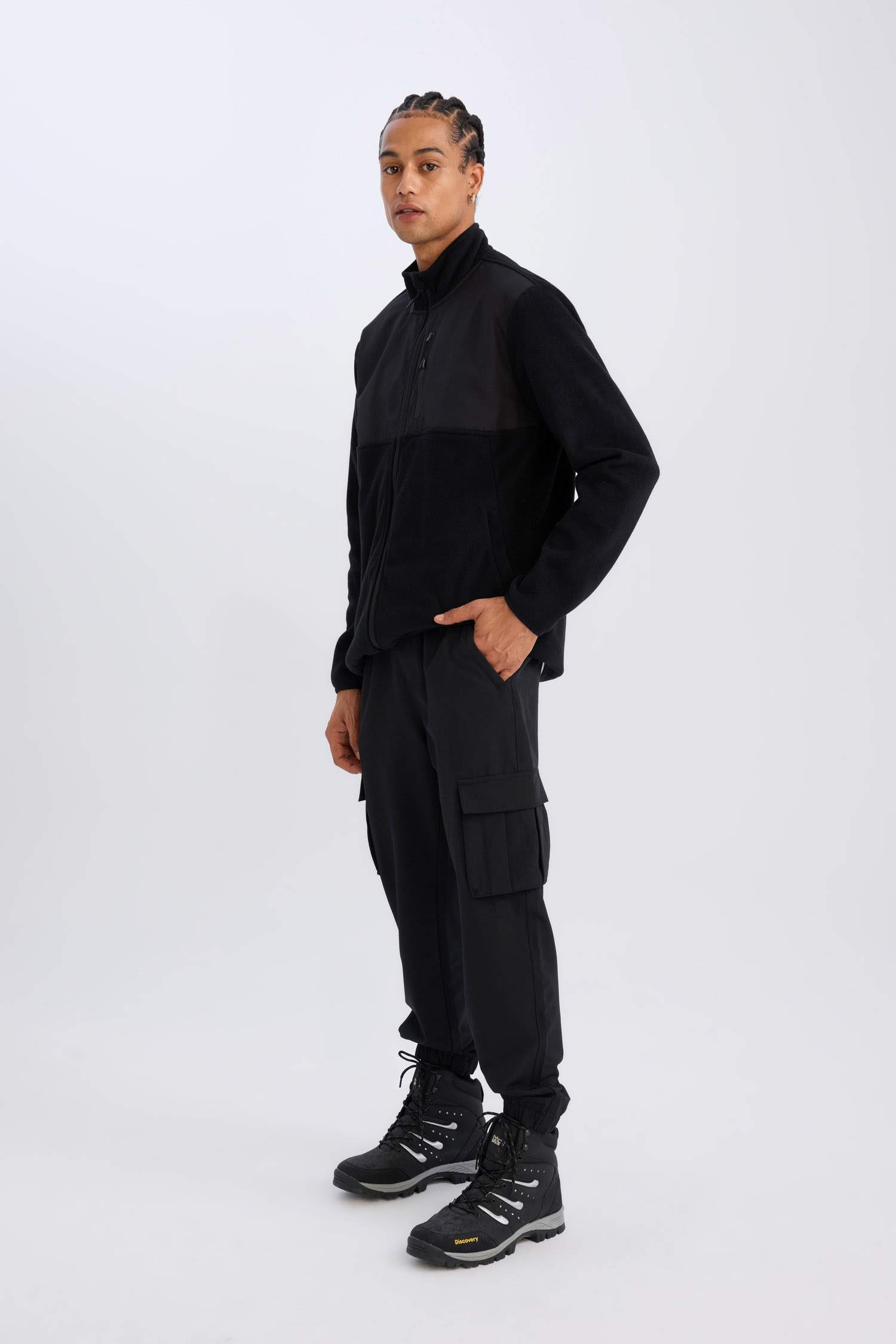 DeFactoFit Sporcu Jogger Eşofman Altı Slim Fit Dar Kesim Dokuma Kargo Cepli Standart Paça