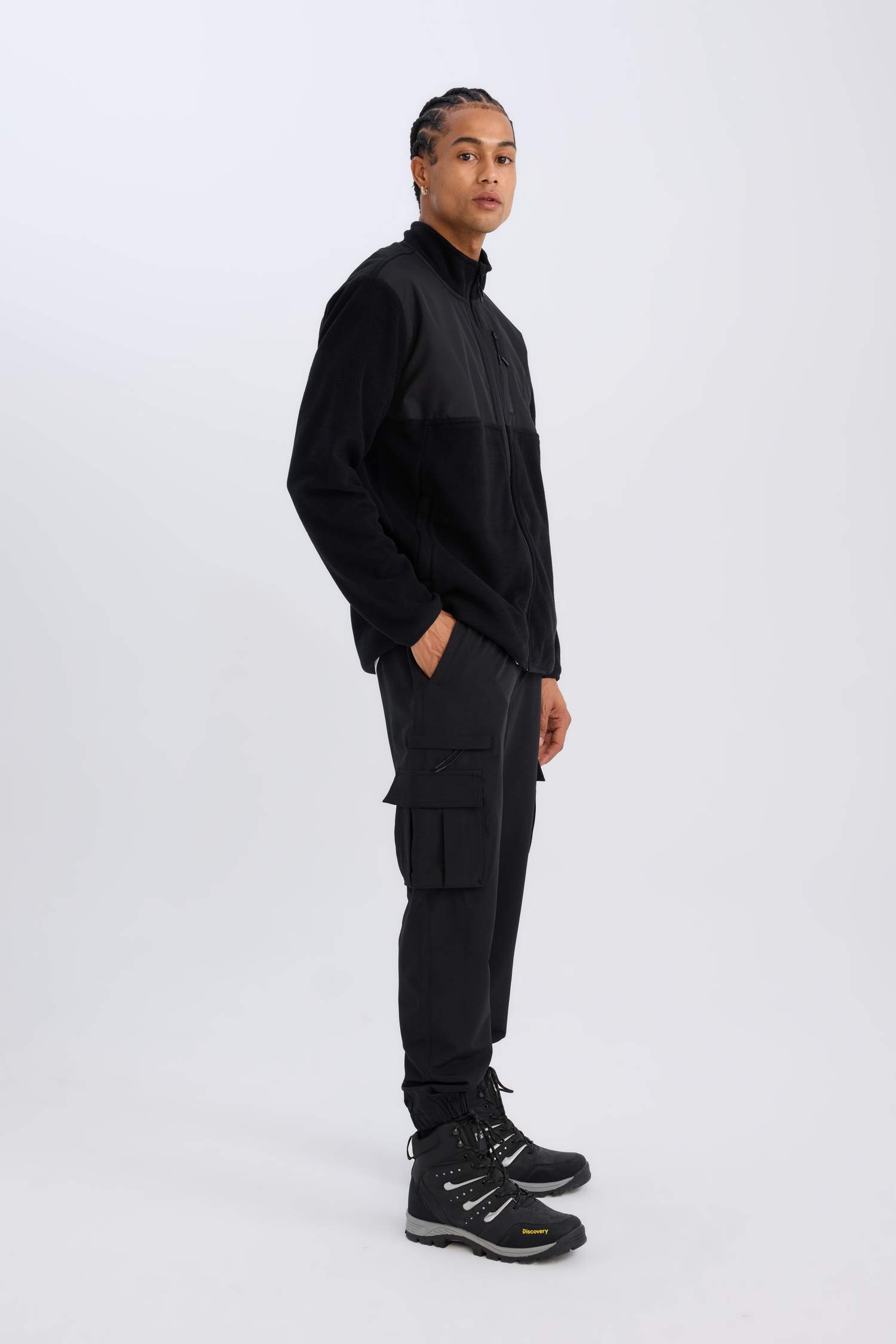 DeFactoFit Sporcu Jogger Eşofman Altı Slim Fit Dar Kesim Dokuma Kargo Cepli Standart Paça