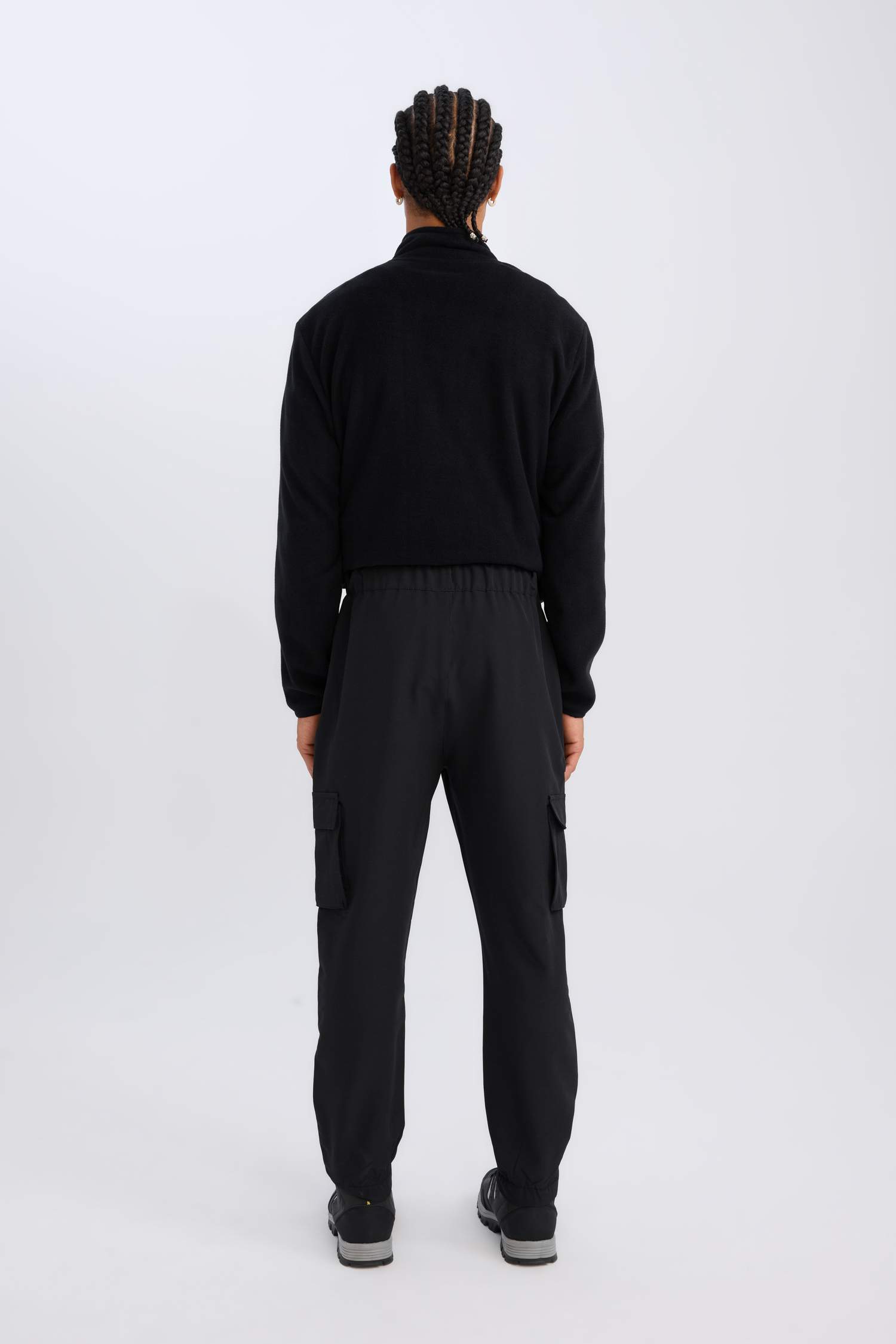 DeFactoFit Sporcu Jogger Eşofman Altı Slim Fit Dar Kesim Dokuma Kargo Cepli Standart Paça