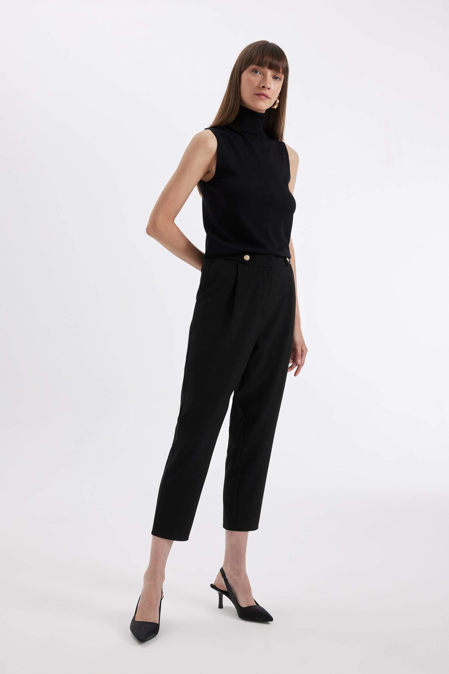 سروال كاروت فيت وخصر عالي