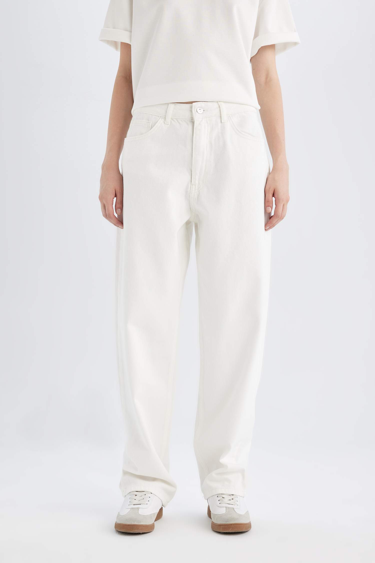 Balloon Fit Baggy High Waist Long Jeans