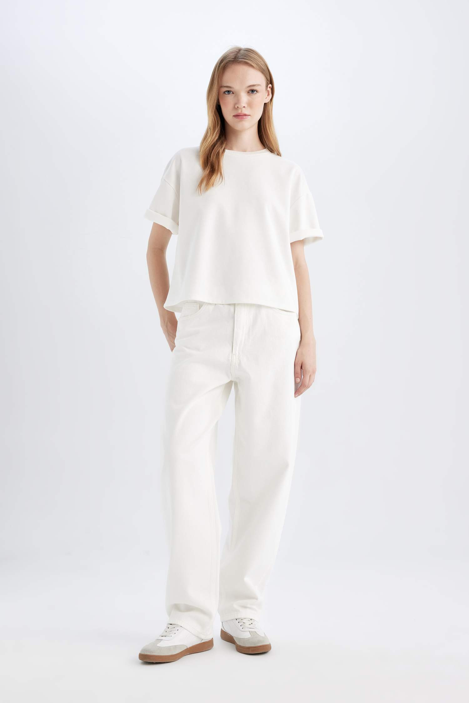 Balloon Fit Baggy High Waist Long Jeans