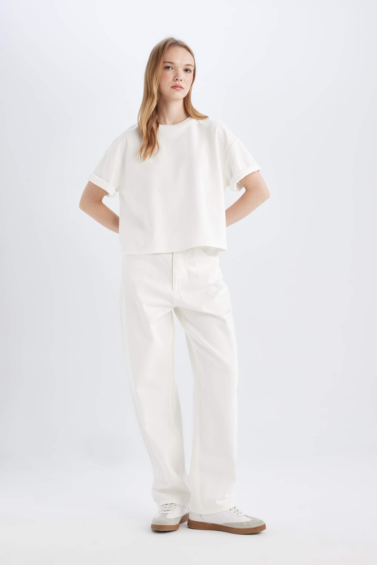 Balloon Fit Baggy High Waist Long Jeans