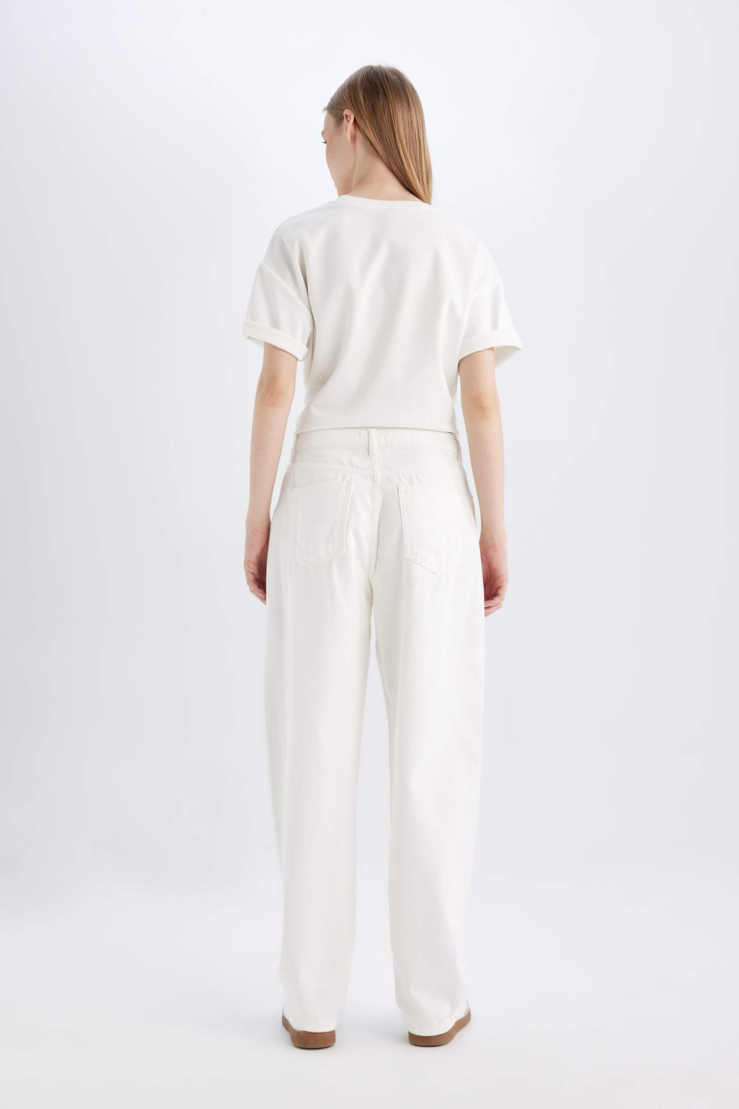 Balloon Fit Baggy High Waist Long Jeans