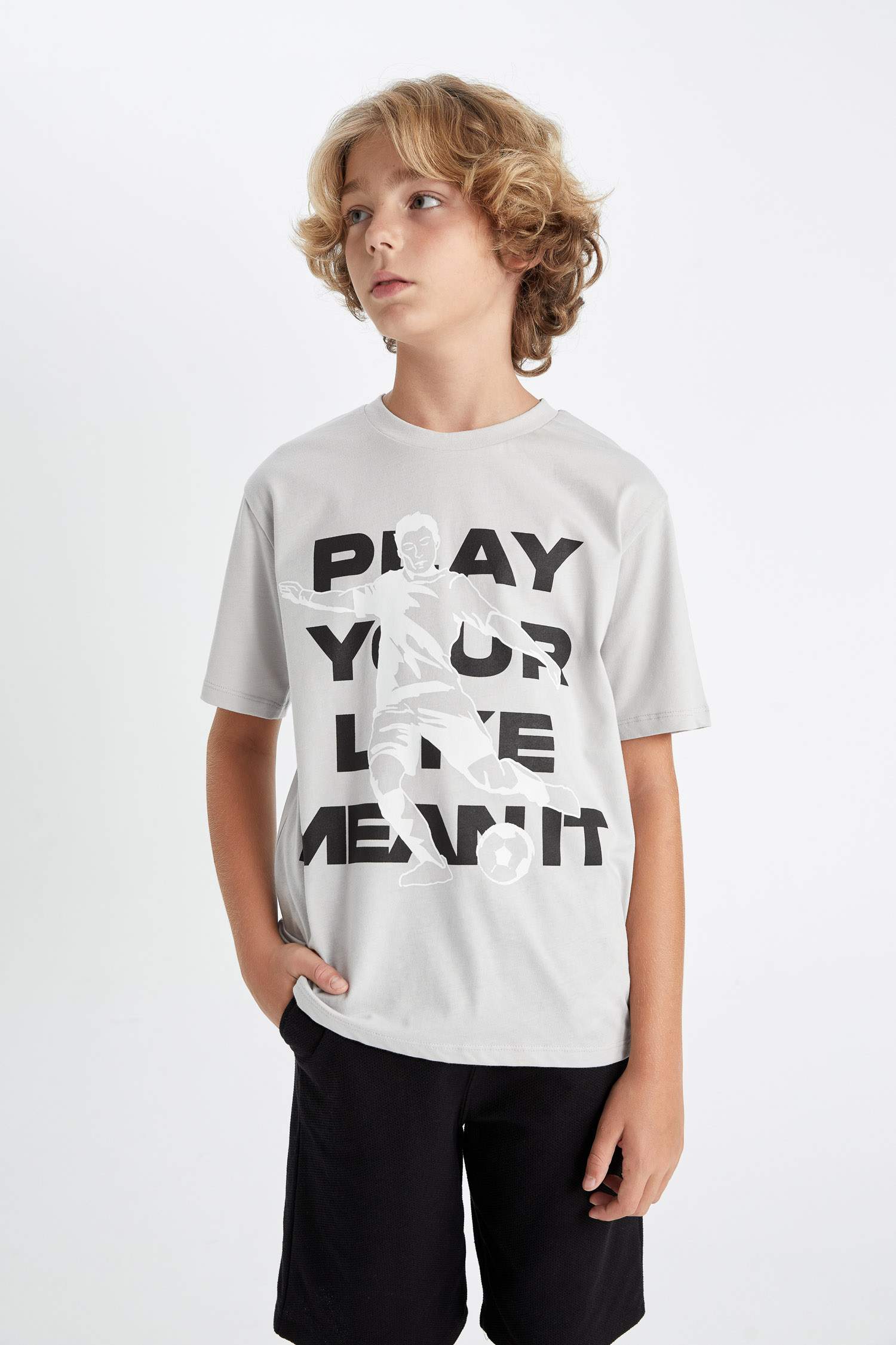 Erkek Çocuk 2'li Takım Baskılı Kısa Kollu Tişört Şort