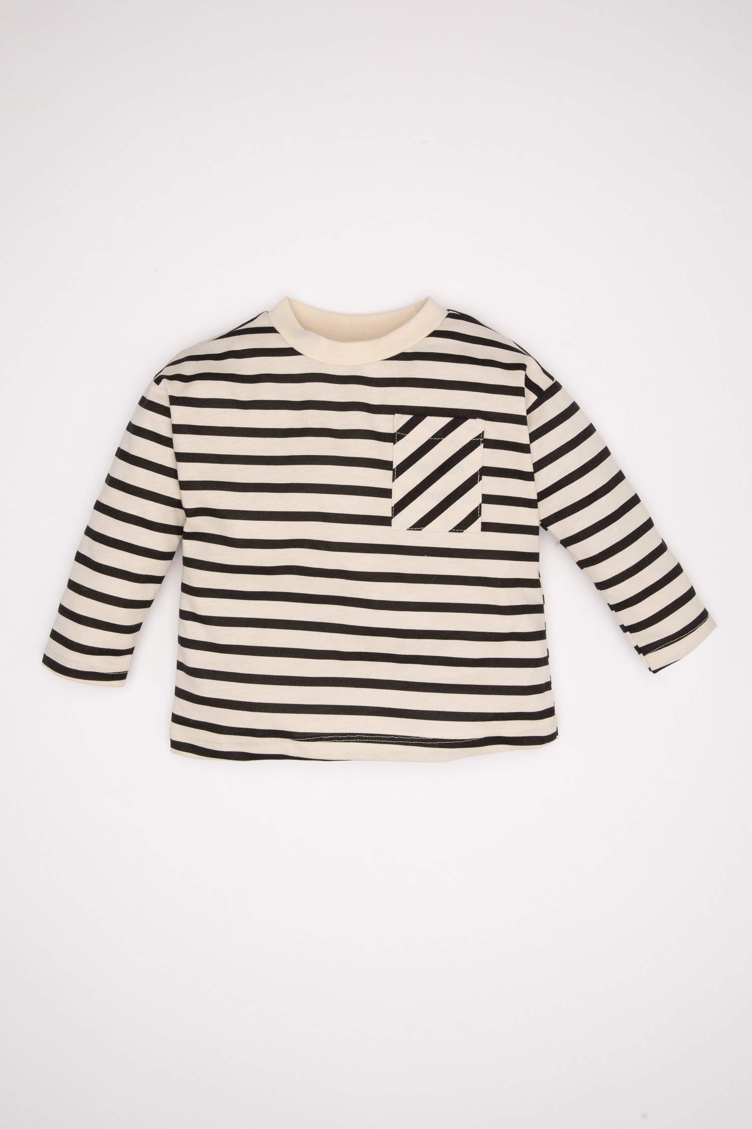 Baby Boy Regular Fit Crew Neck Striped T-Shirt