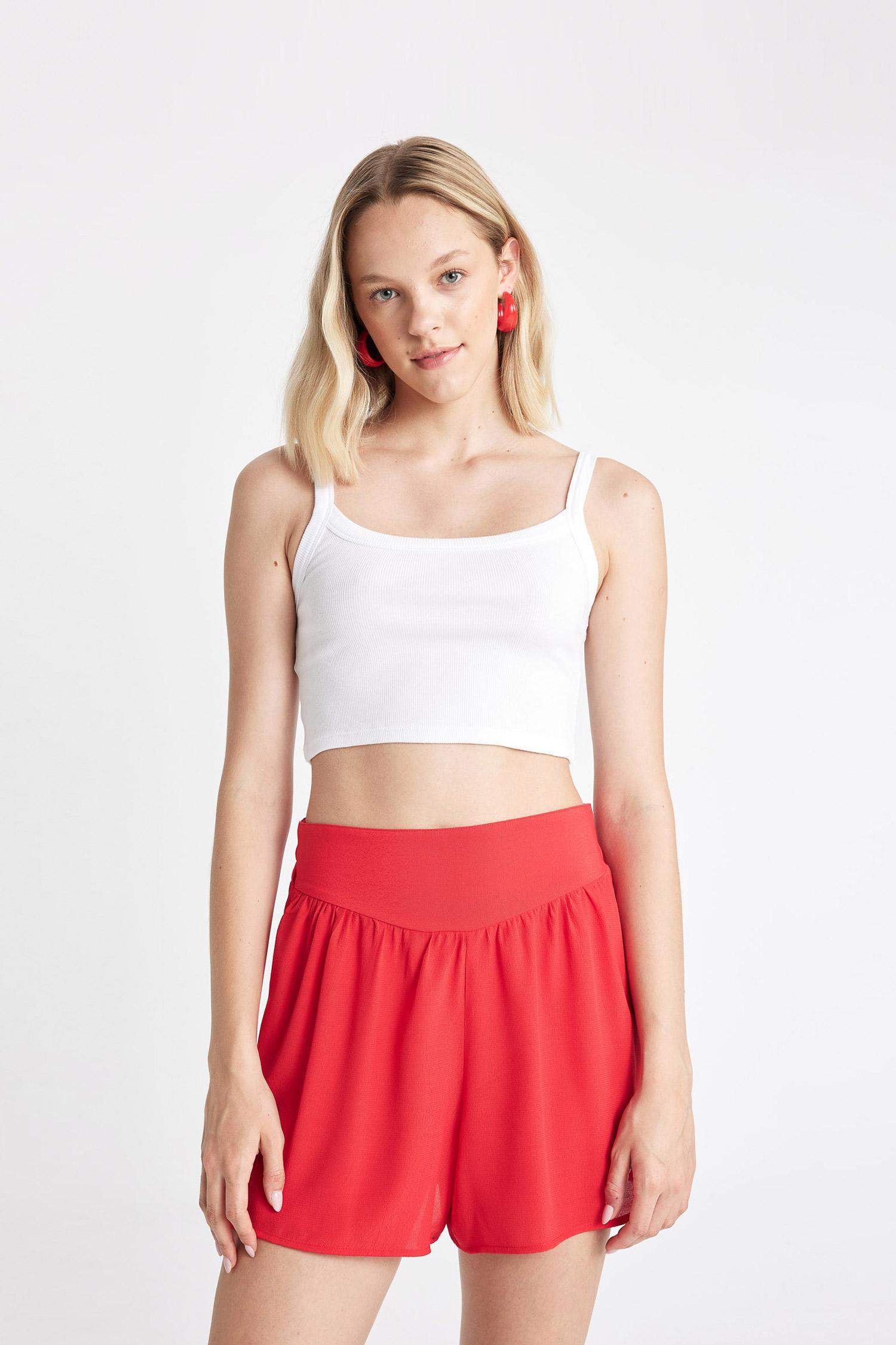 Regular Fit Normal Waist Short Leg Shorts