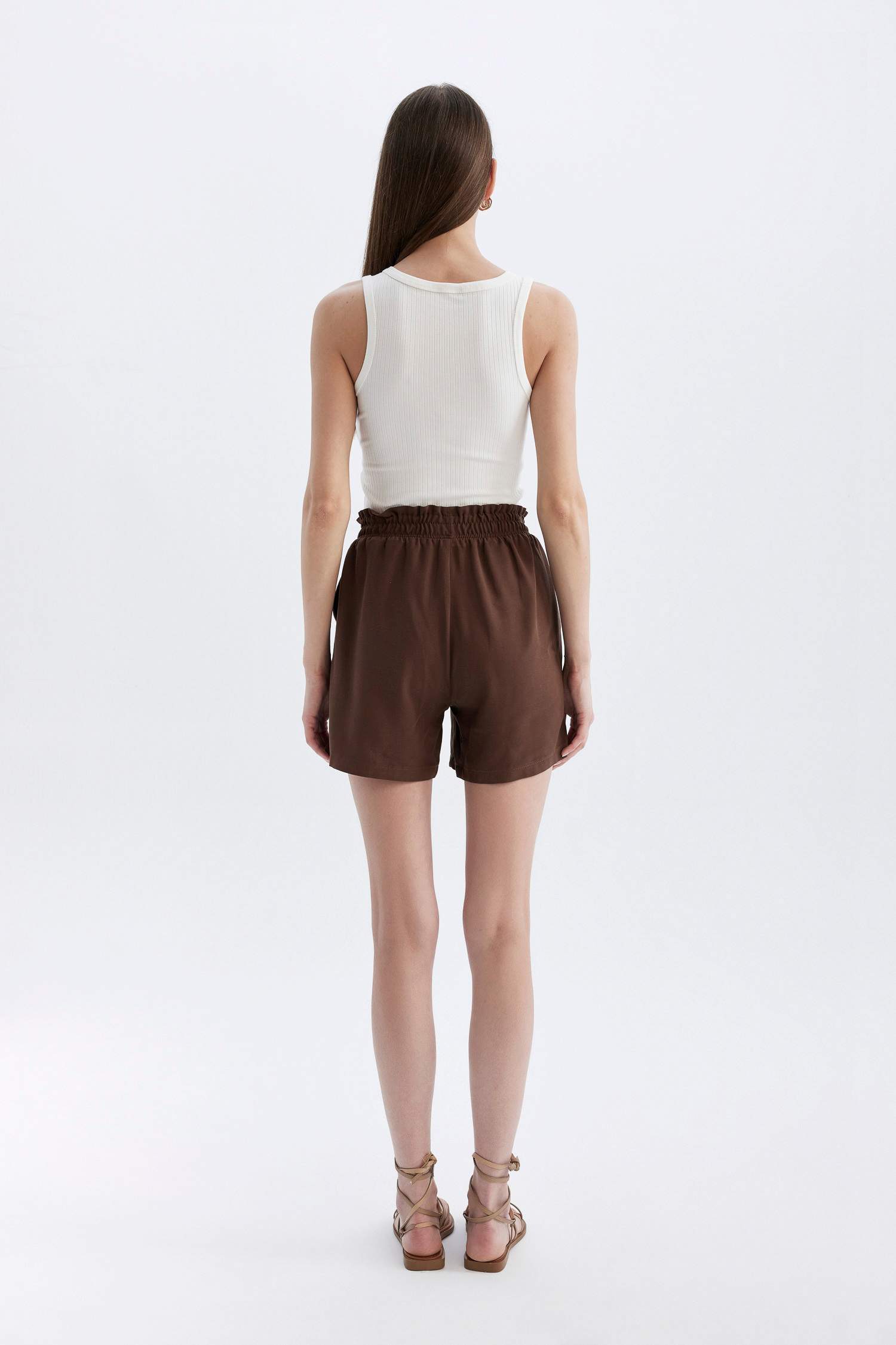 Шорты папербаг свободного кроя